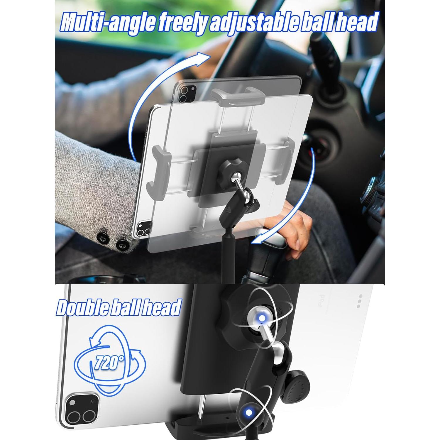 Soporte para Tablet en Portavasos Coche LYFICCS 4.7-12.9"