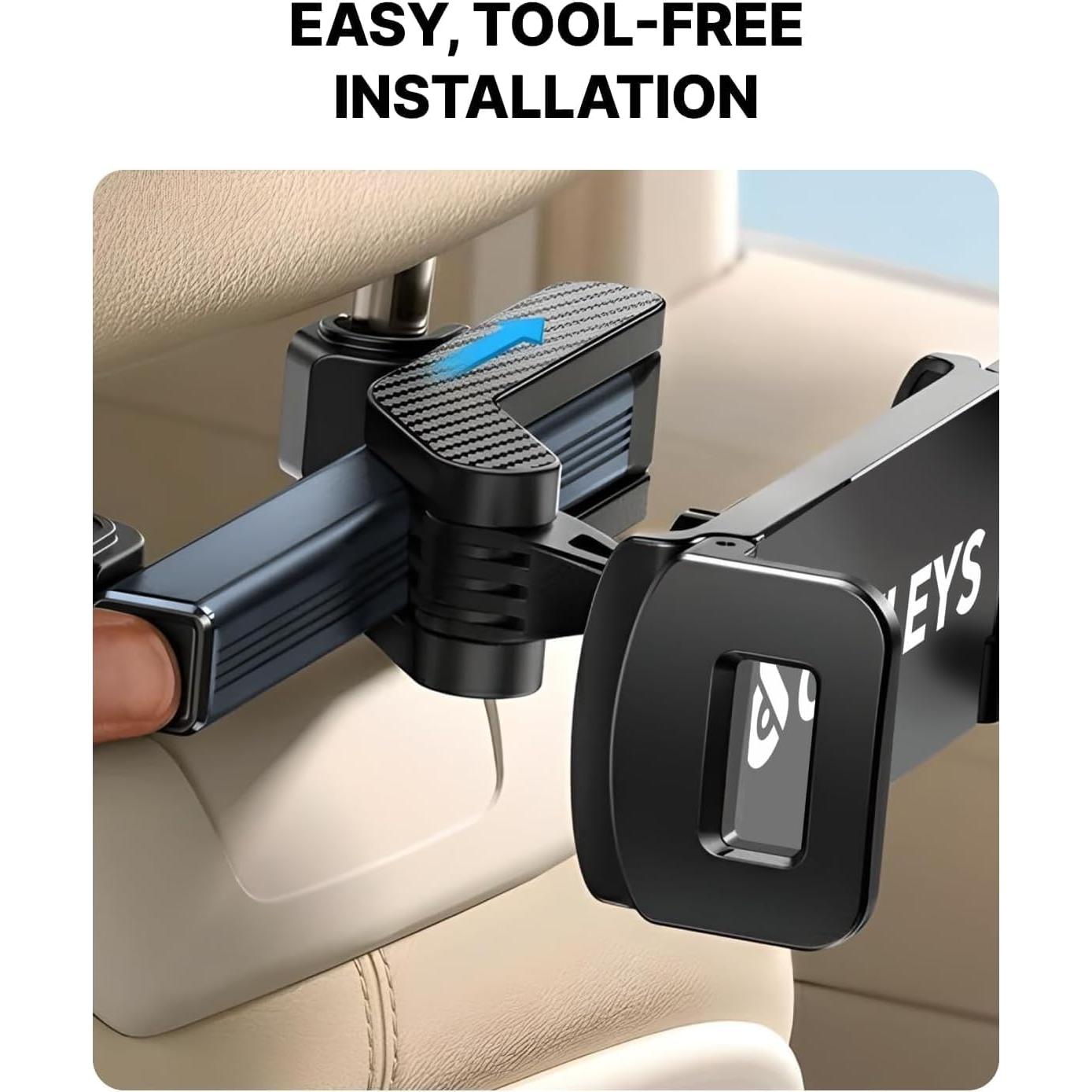 Soporte de Tablet para Reposacabezas de Coche Owleys - Ajustable y Universal