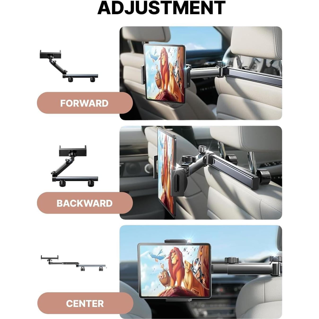 Soporte de Tablet para Reposacabezas de Coche Owleys - Ajustable y Universal