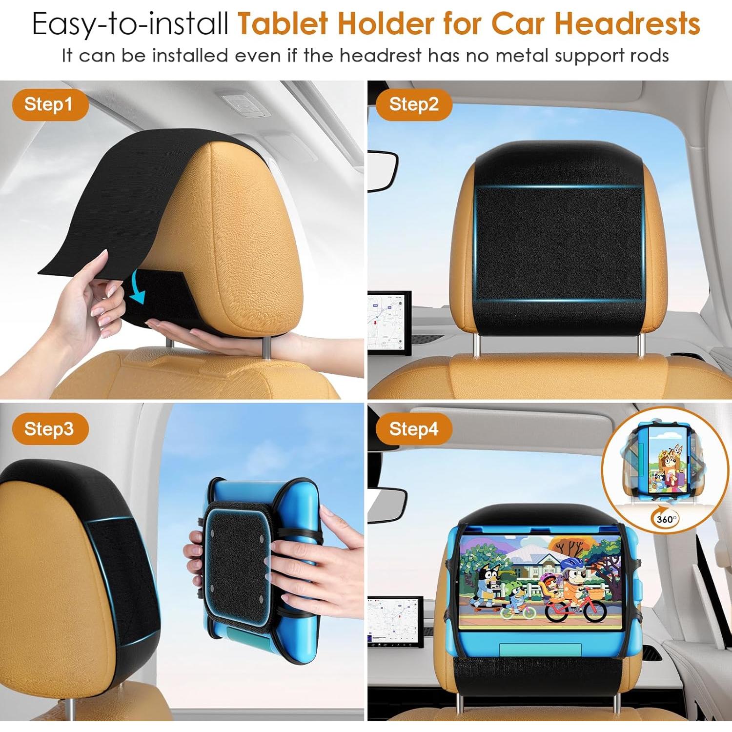 Soporte de Reposacabezas para Tabletas AFONTOTO Ajustable 7-12.9"