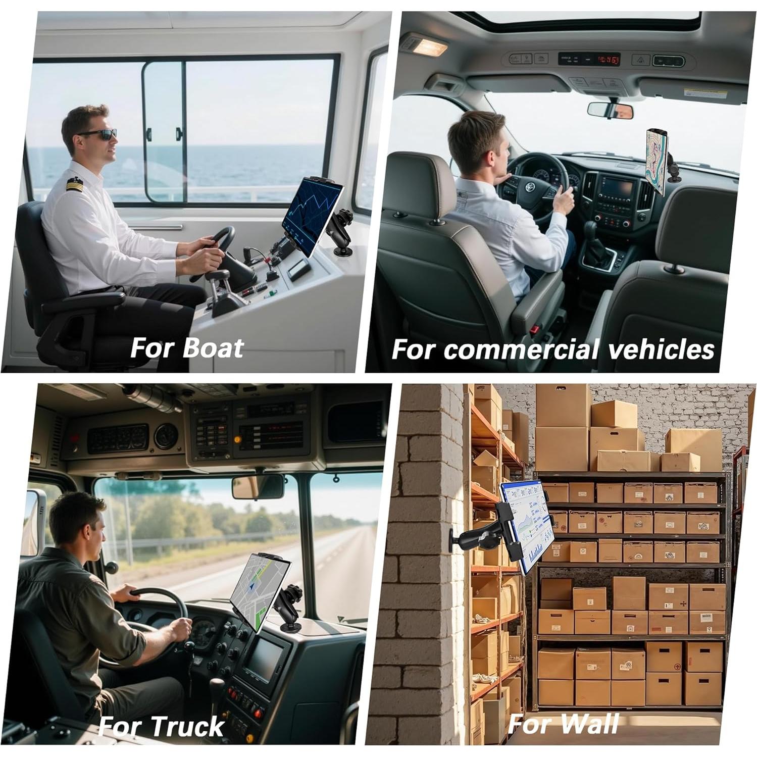 Soporte de Tablet VINmounts para Camiones 7.5-10.2" Negro