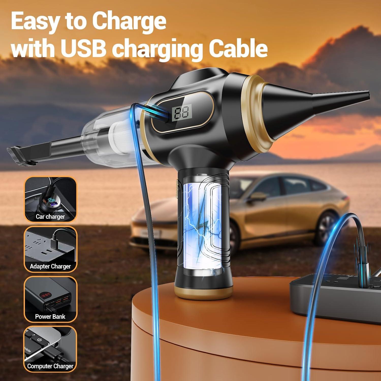 Aspiradora de Coche Portátil Scstartx XCQ-1308 Inalámbrica 20W