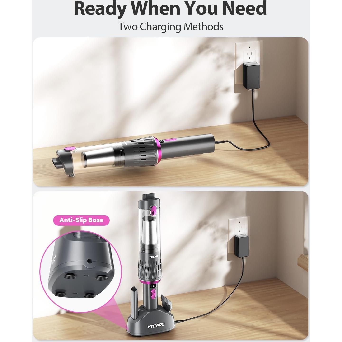 Aspiradora de Mano Inalámbrica YTE PRO VC-D17B 25000Pa Violeta