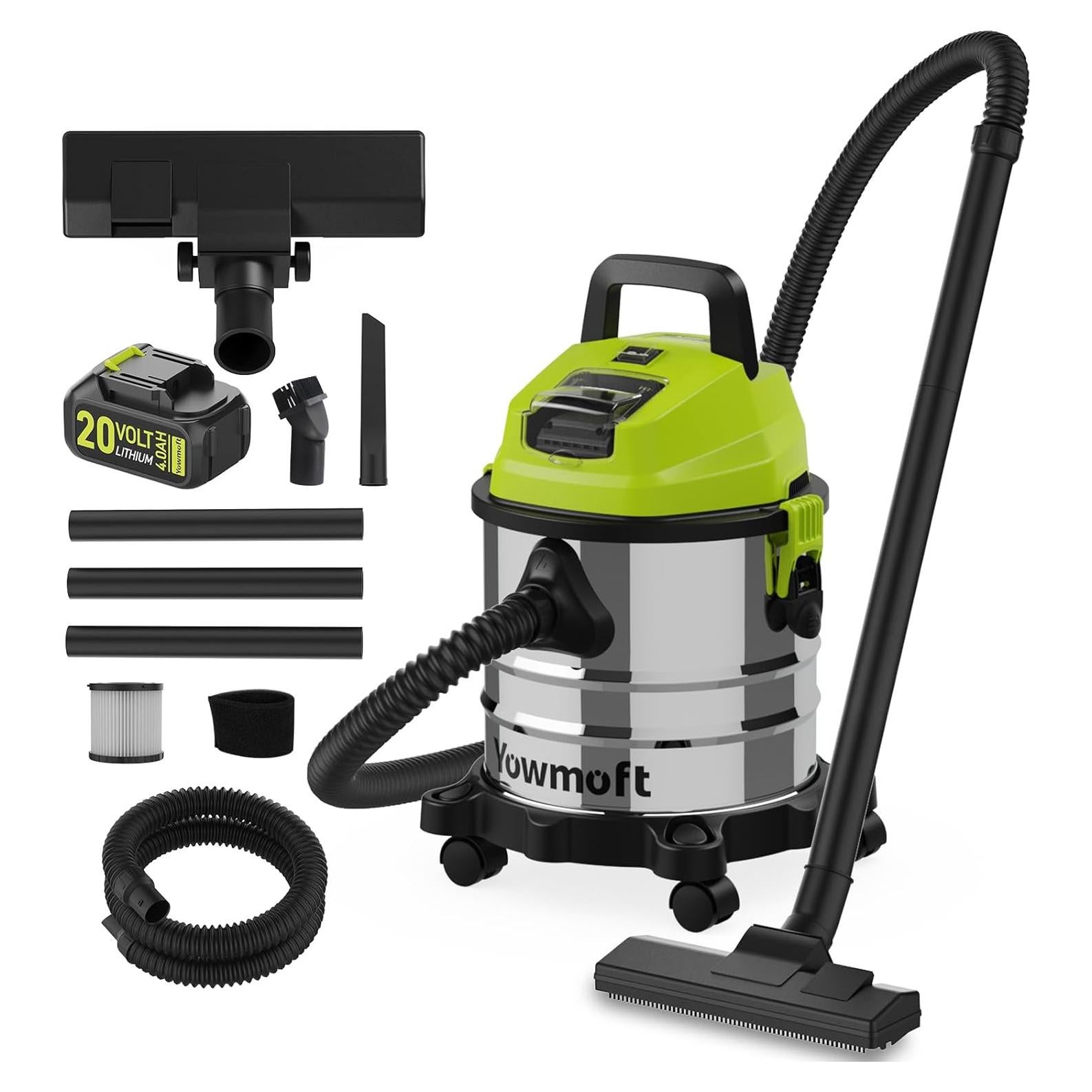 Aspiradora de Taller Inalámbrica Yowmoft 4 Galones 16 Kpa