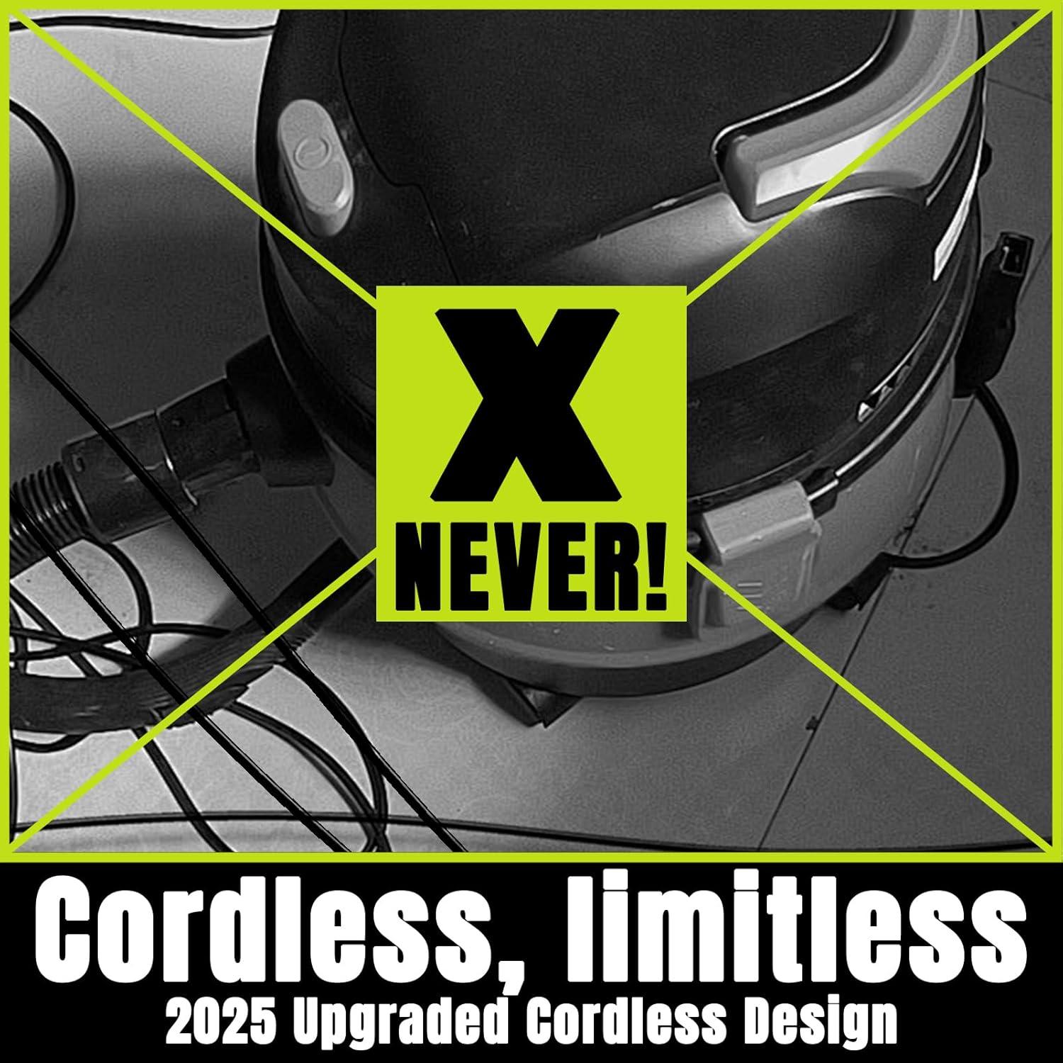 Aspiradora de Taller Inalámbrica Yowmoft 4 Galones 16 Kpa