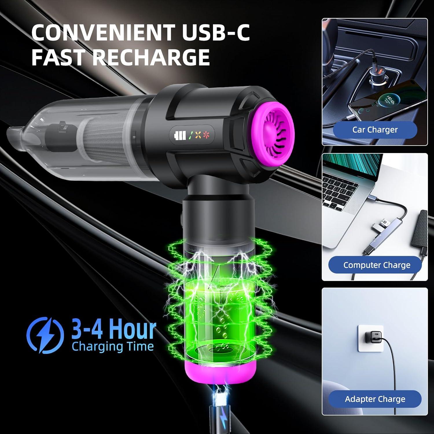 Aspiradora de Mano Kimdog CY109 18000PA Sin Cable Portátil