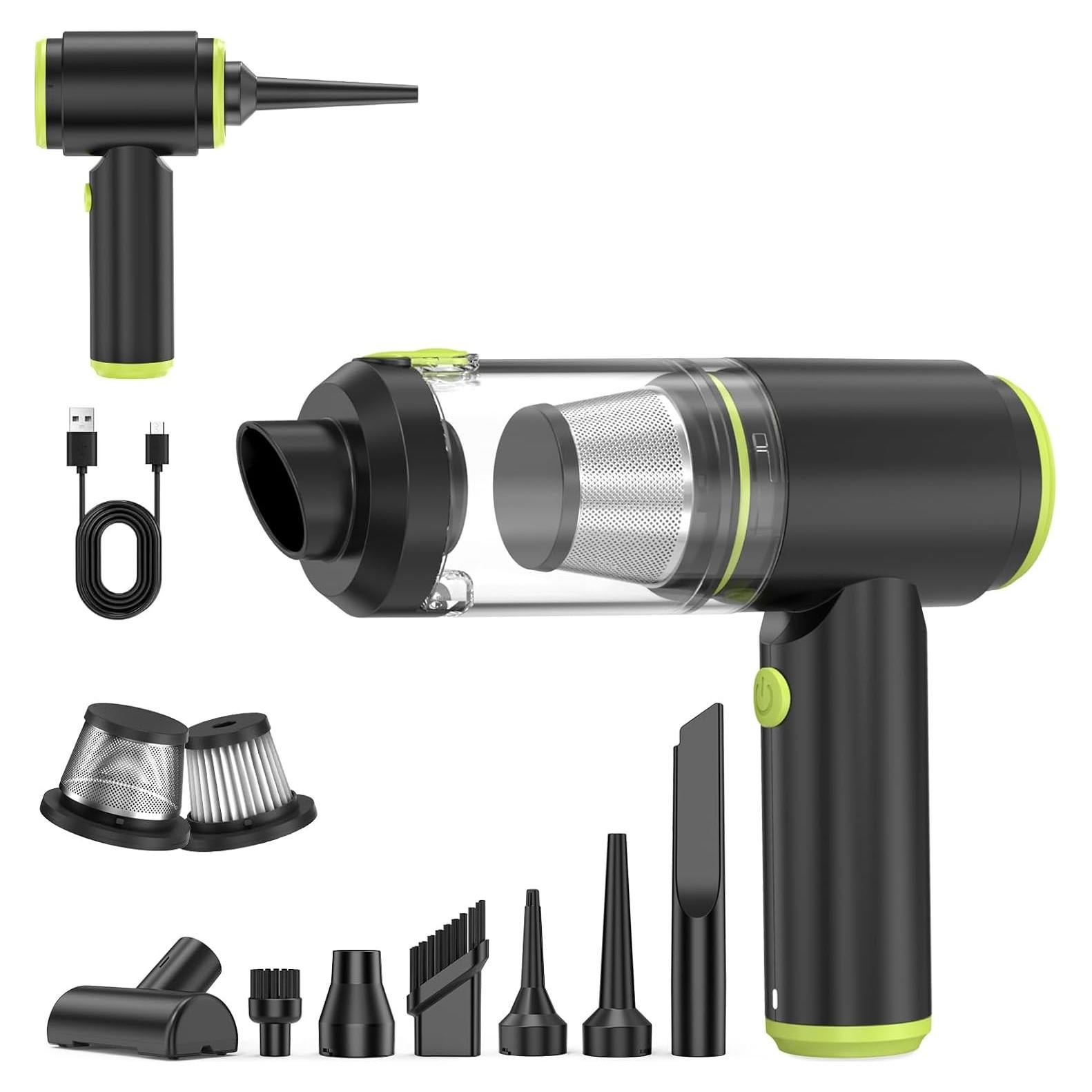 Aspiradora de Mano Inalámbrica WADCIMC 20000Pa 2 en 1 Verde