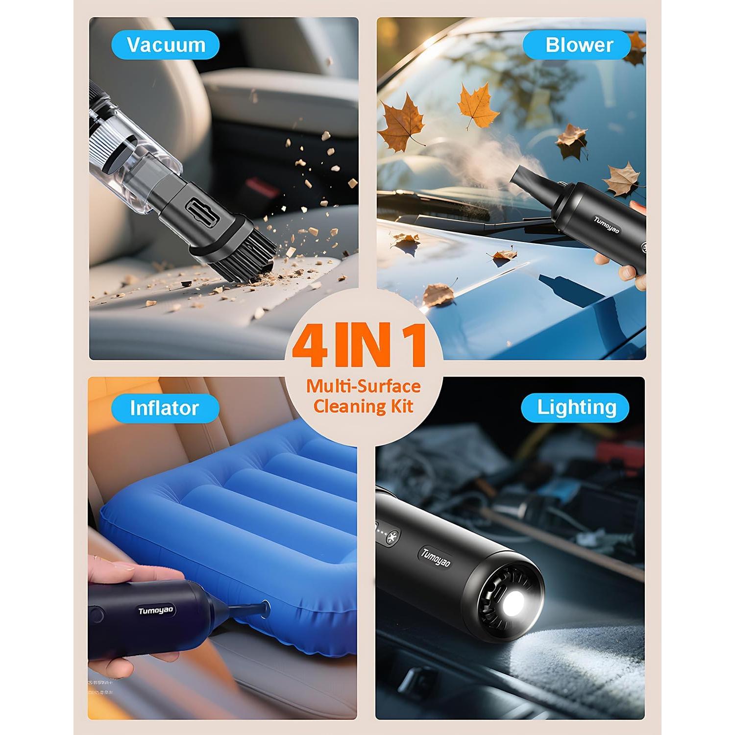 Aspiradora de Coche Tumoyao GV06 Portátil 21000PA Sin Cable