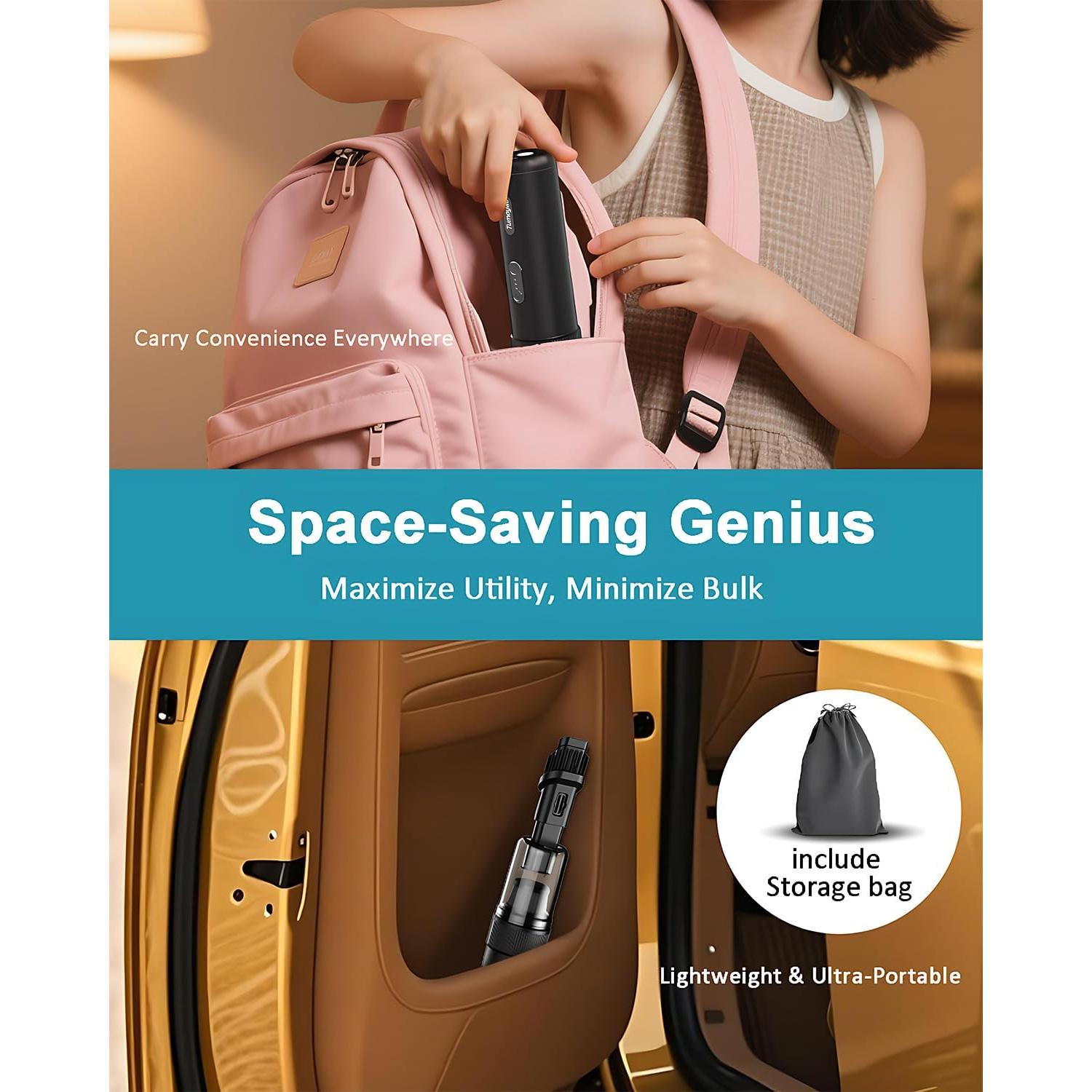 Aspiradora de Coche Tumoyao GV06 Portátil 21000PA Sin Cable