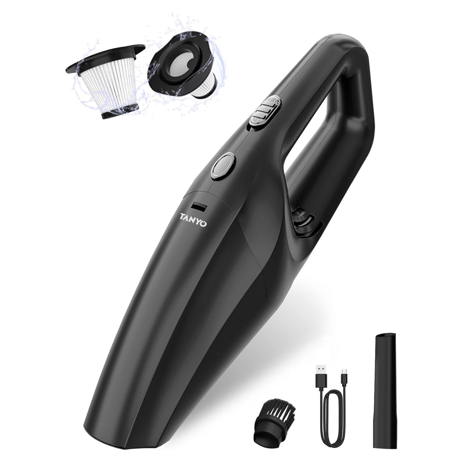 Aspiradora de Mano TANYO Inalámbrica 70W HEPA 0.45L Negra