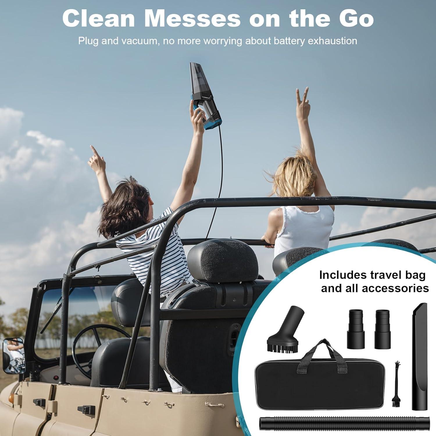 Aspiradora de Coche Blestan LT-114 12V 0.35L con Luz LED