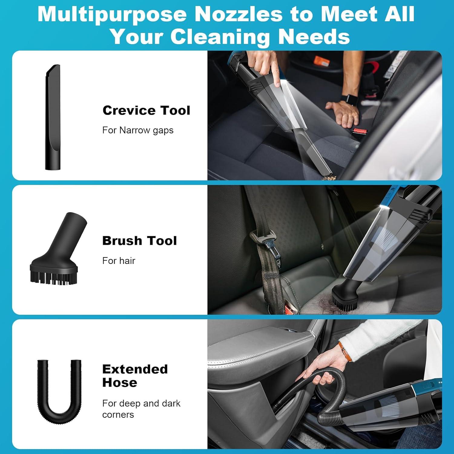 Aspiradora de Coche Blestan LT-114 12V 0.35L con Luz LED