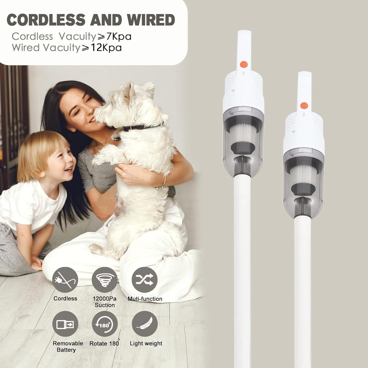 Aspiradora de palo SIPPON 100W sin cable 6 en 1 blanca