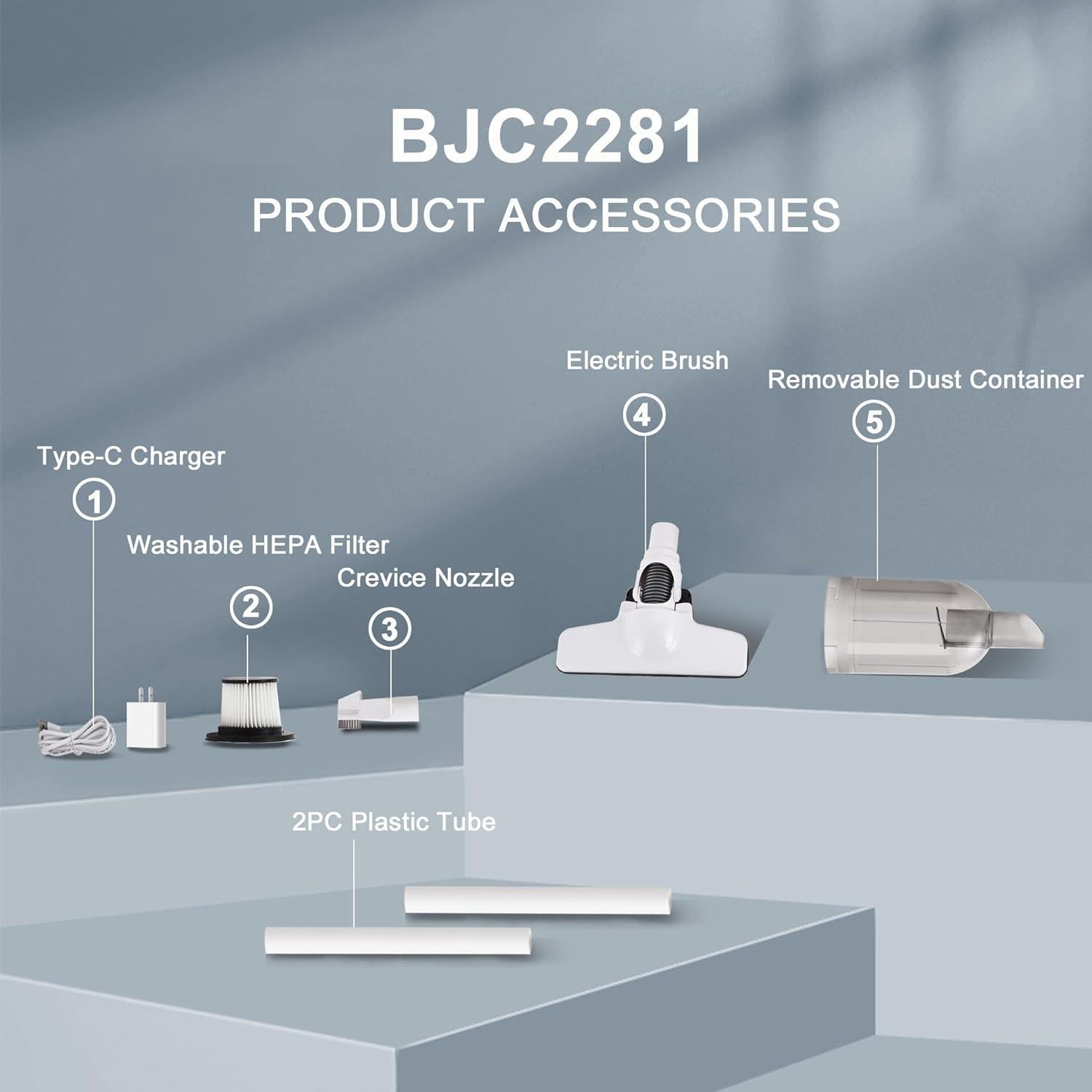 Aspiradora de palo SIPPON 100W sin cable 6 en 1 blanca