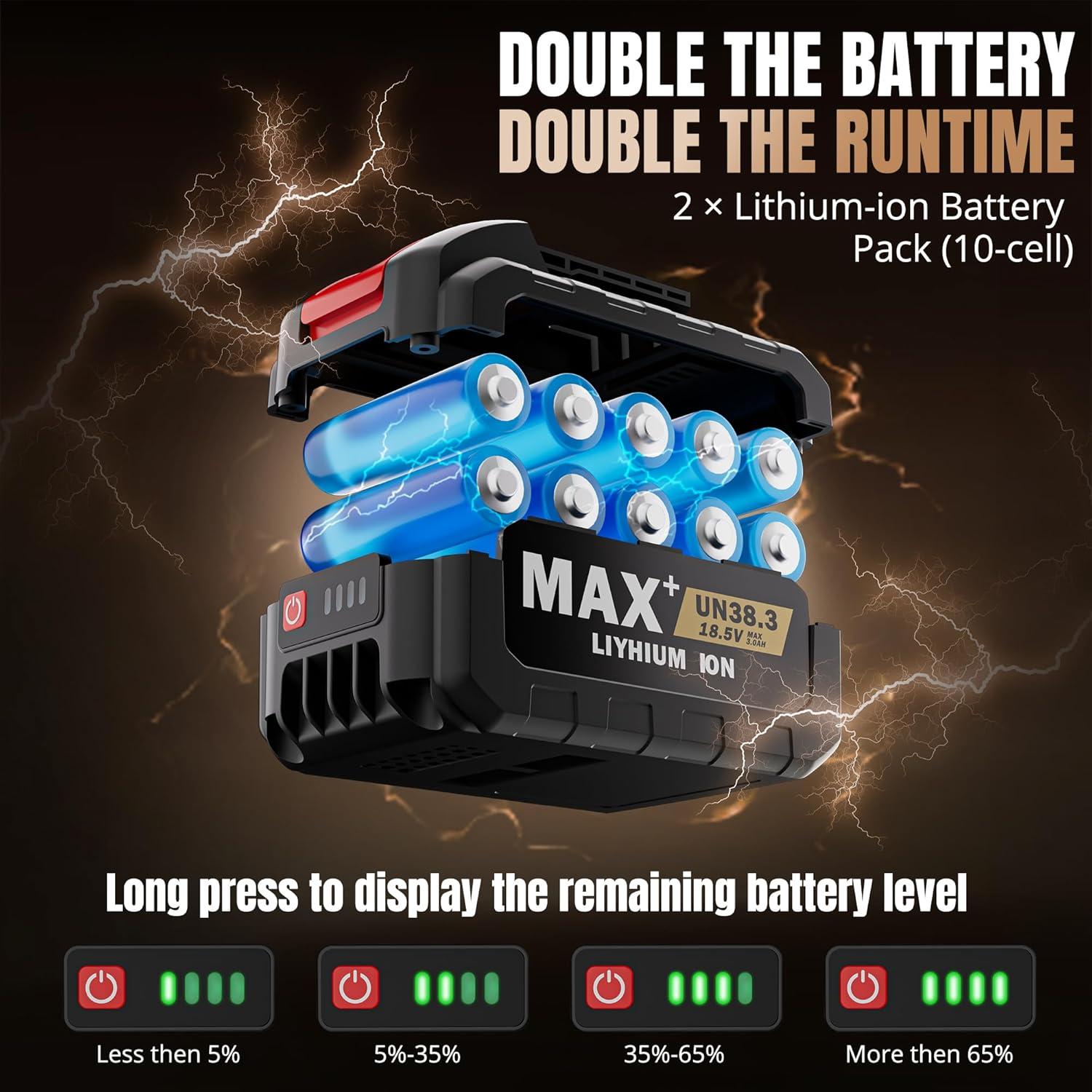 Aspiradora de Coche Bebuy LWT005 Inalámbrica 28000Pa 4 en 1