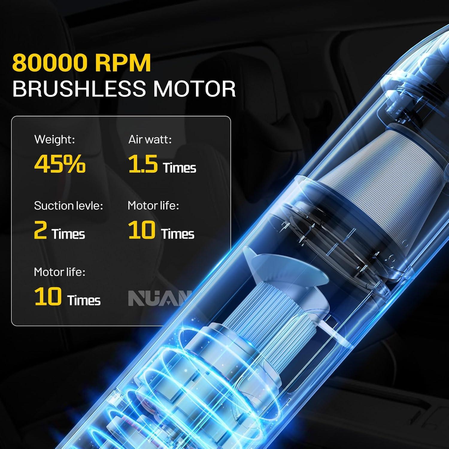 Aspiradora de Mano Nuanho NO-VC01 15000Pa Inalámbrica 4-en-1
