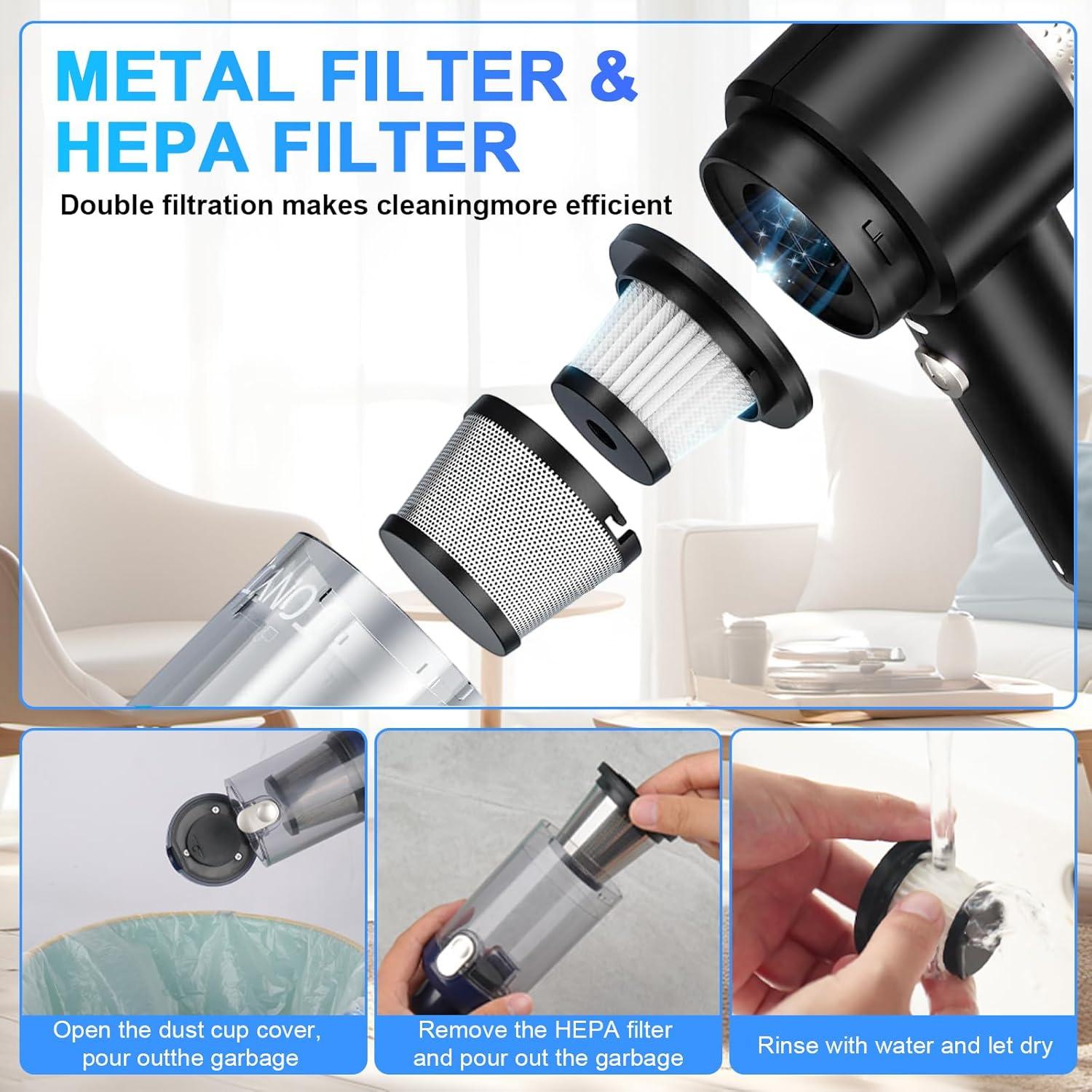 Aspiradora de Mano JIEFNGD LT-135 Inalámbrica 16000Pa