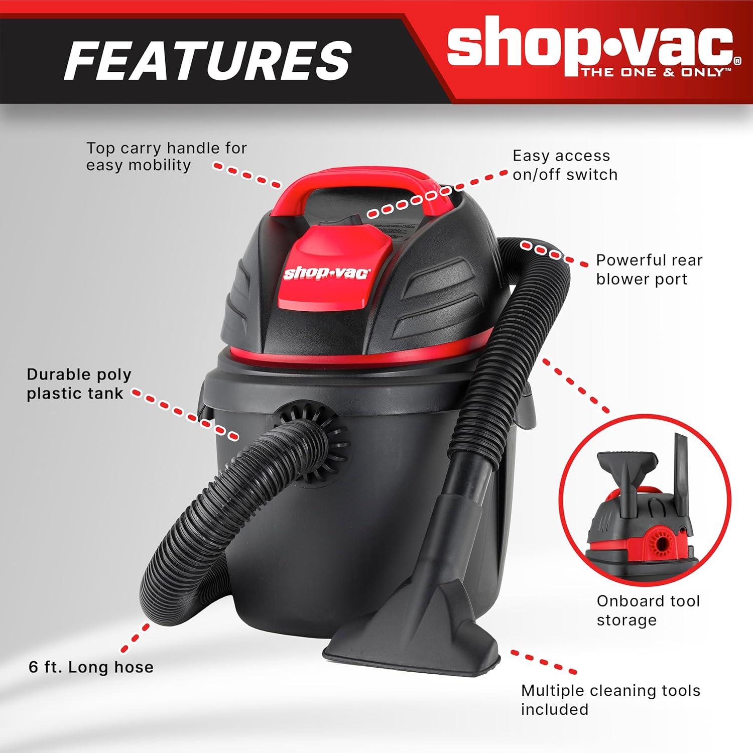 Aspiradora Húmeda/Seca Shop-Vac 9303511 9.46L 2.5HP Portátil