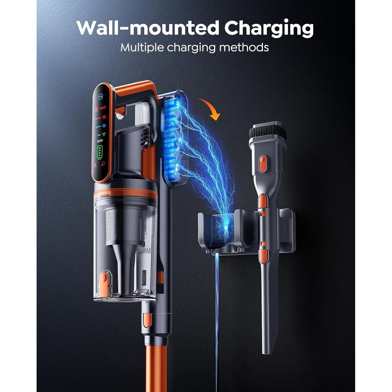 Aspiradora Inalámbrica Fieety V9, 550W, 60 Min, HEPA