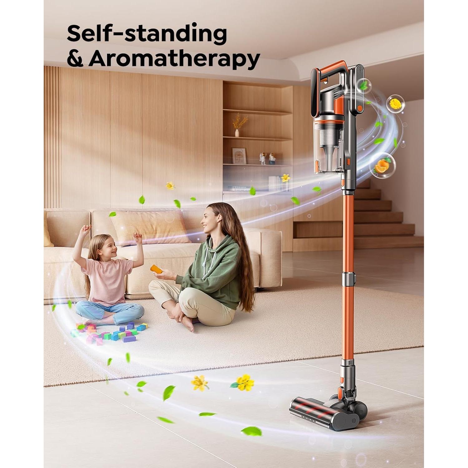 Aspiradora Inalámbrica Fieety V9, 550W, 60 Min, HEPA