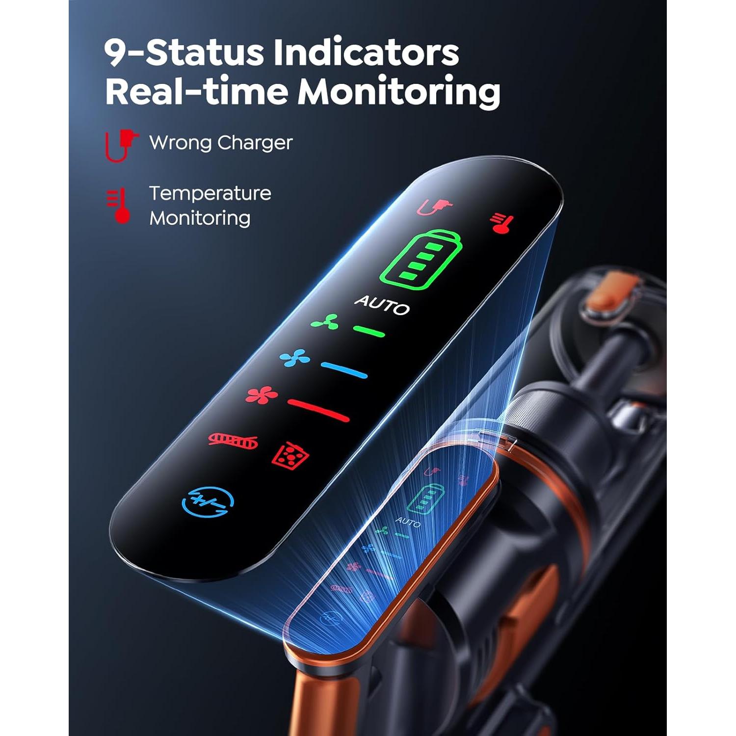 Aspiradora Inalámbrica Fieety V9, 550W, 60 Min, HEPA