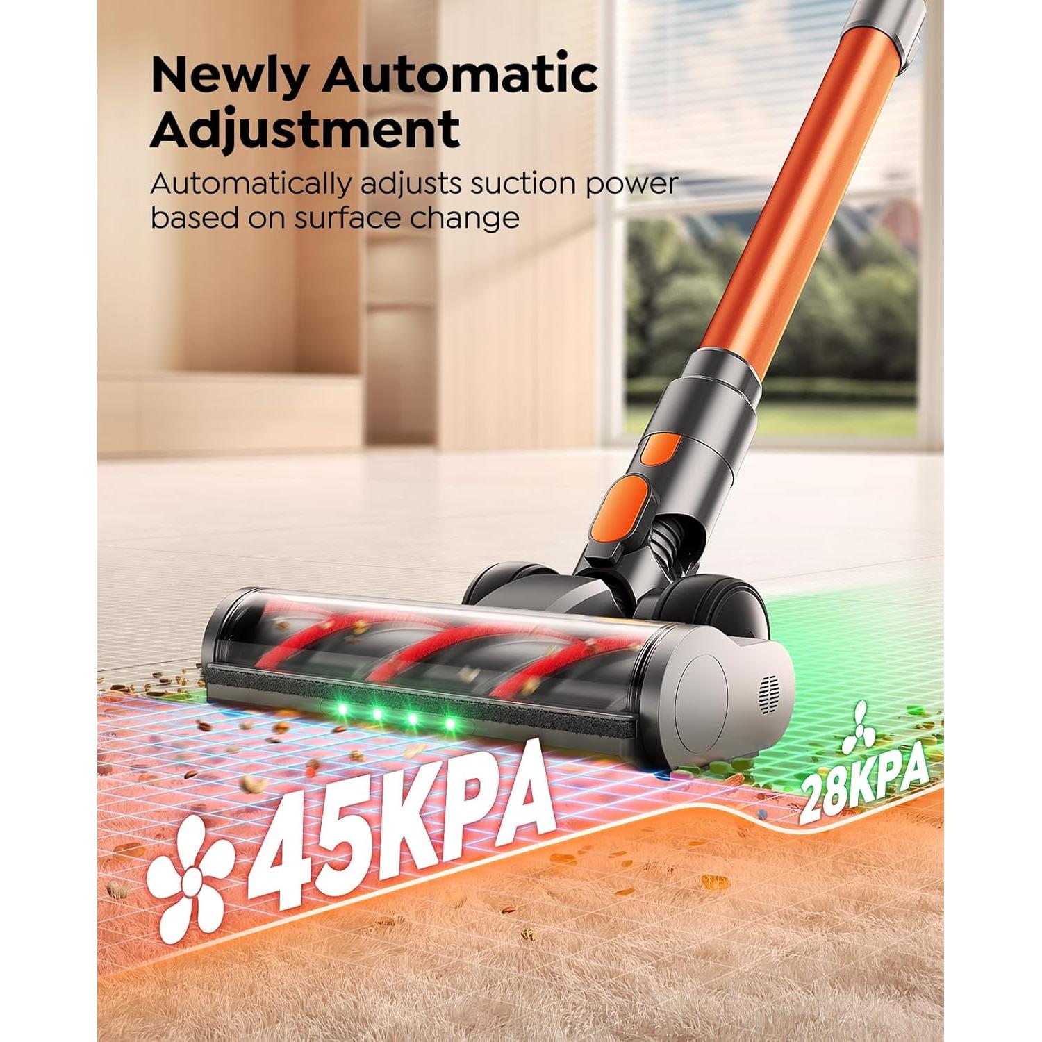 Aspiradora Inalámbrica Fieety V9, 550W, 60 Min, HEPA