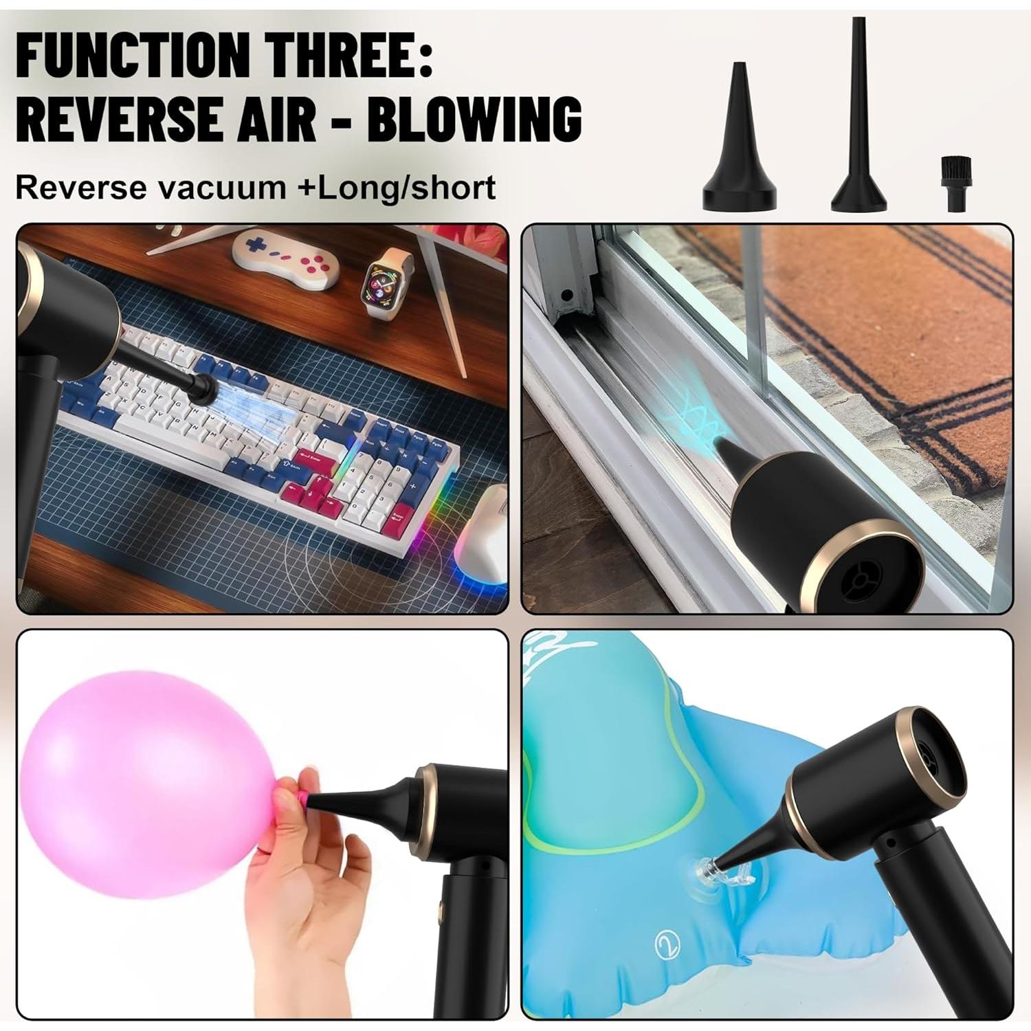 Aspiradora de Mano Inalámbrica LAZYROSY 12000PA 4 en 1