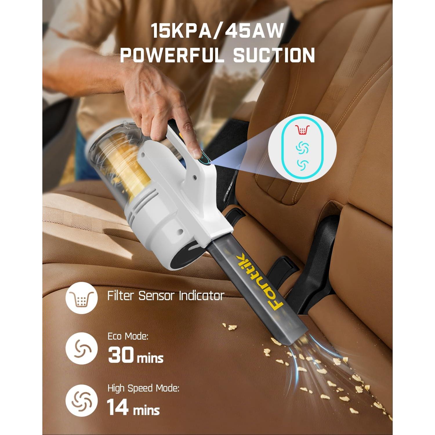 Aspiradora de Coche Fanttik V9 Inalámbrica 15000Pa 600ml