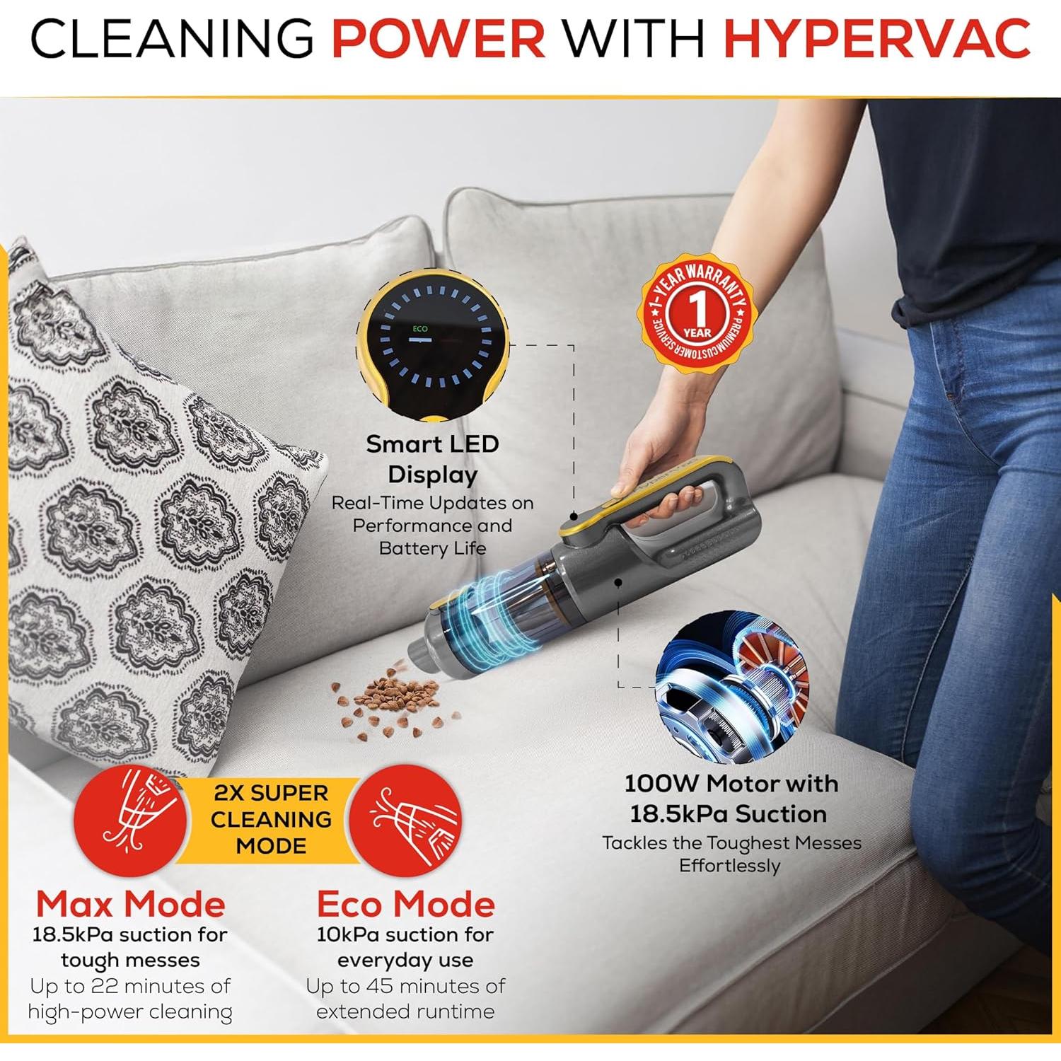 Aspiradora Inalámbrica 2-en-1 Torque Lane HyperVac 2025