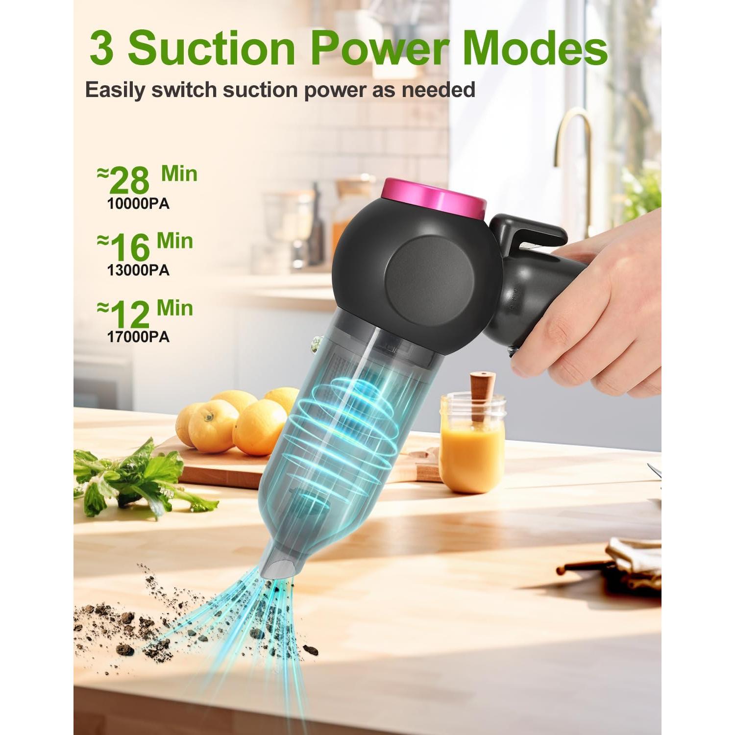 Aspiradora de Coche Portátil ChaviChax 17000PA 6-en-1 Recargable