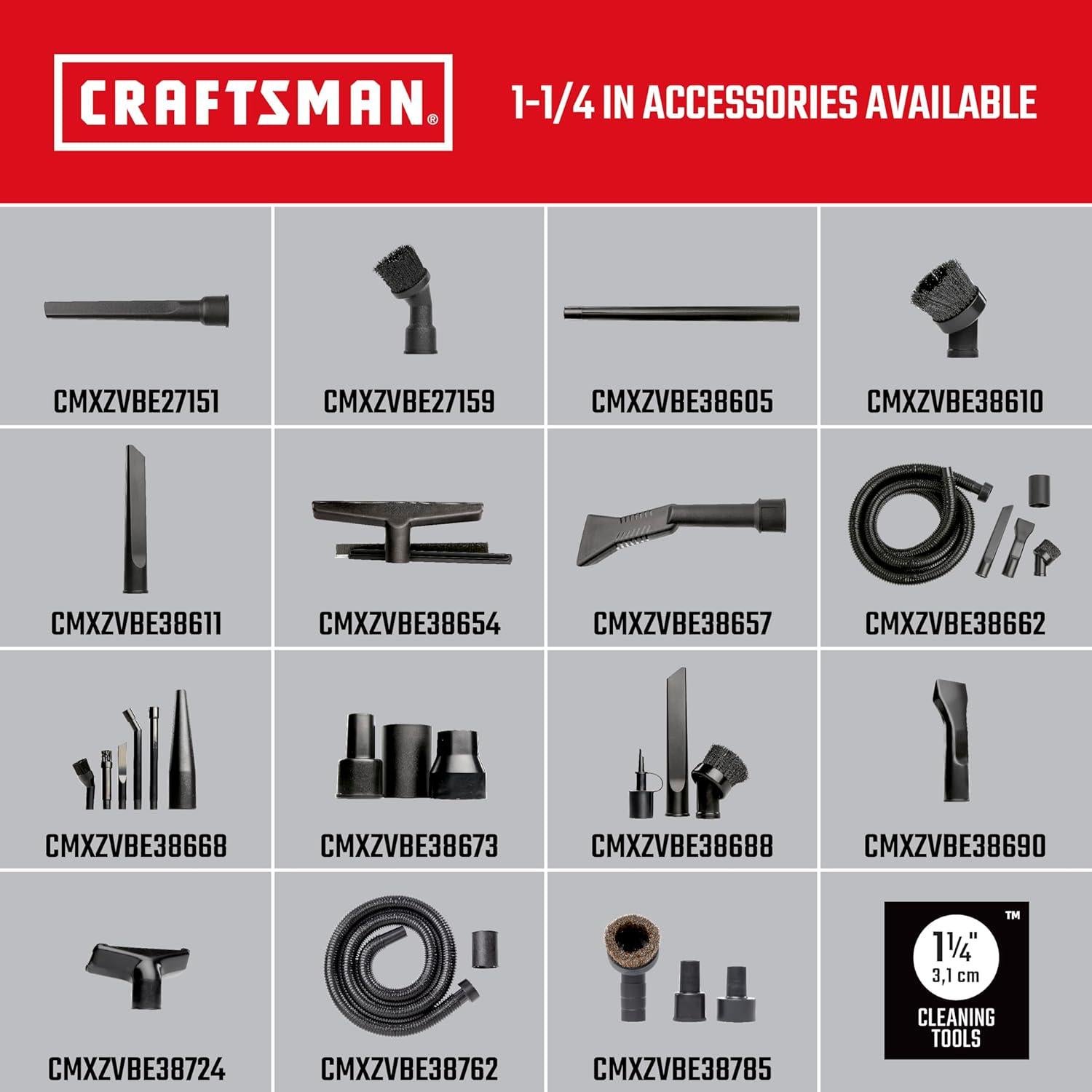 Aspiradora Húmeda y Seca CRAFTSMAN 9.46L 2.5 HP Portátil