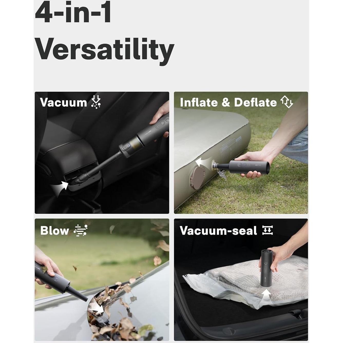 Aspiradora de Mano Inalámbrica HOTO 4 en 1 20000Pa Compacta