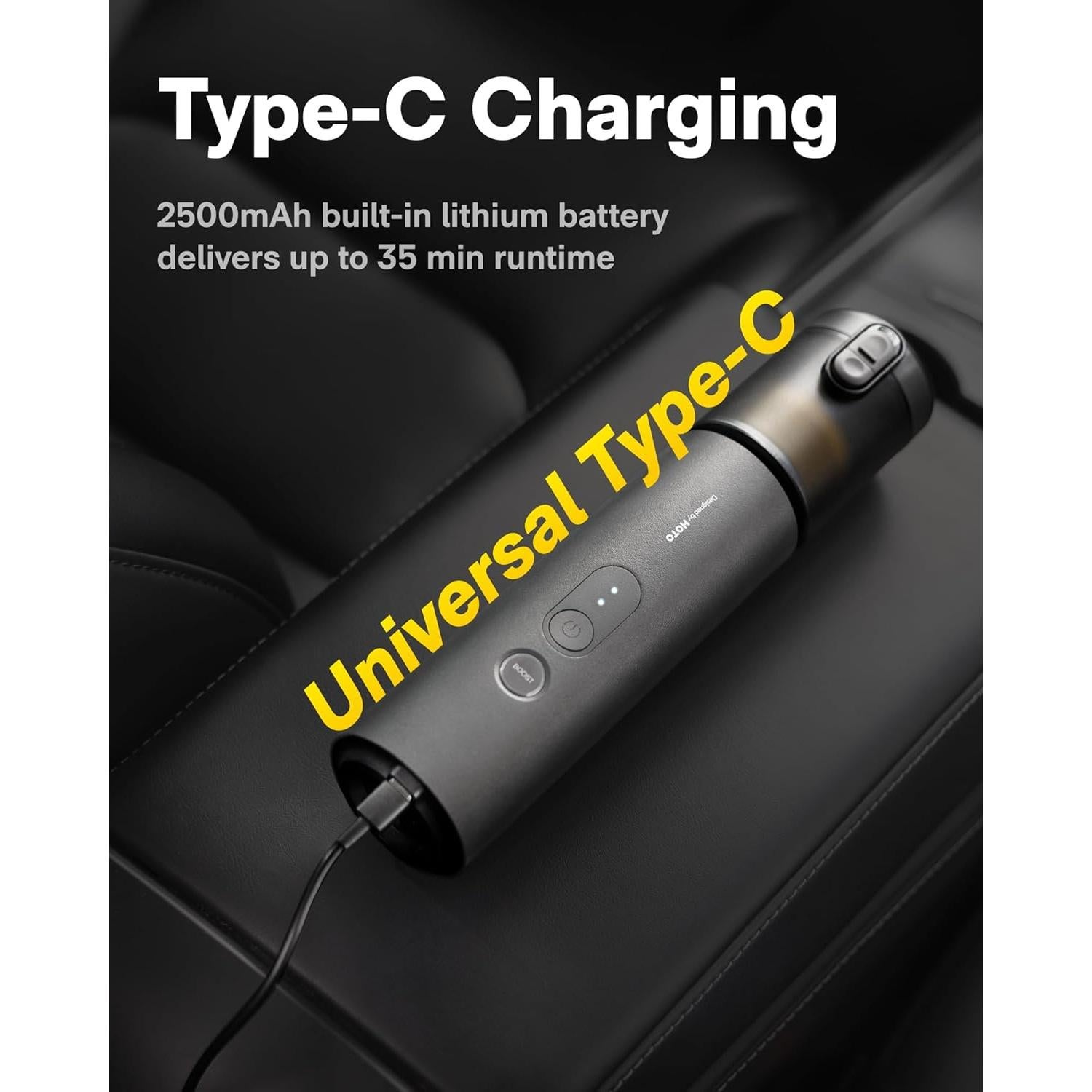 Aspiradora de Mano Inalámbrica HOTO 4 en 1 20000Pa Compacta