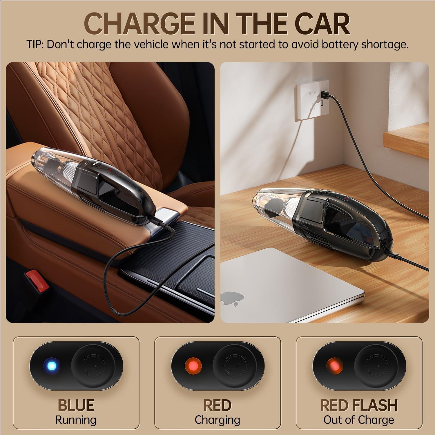 Aspiradora de Mano Inalámbrica Eguink H10 7000Pa 0.65L 25min