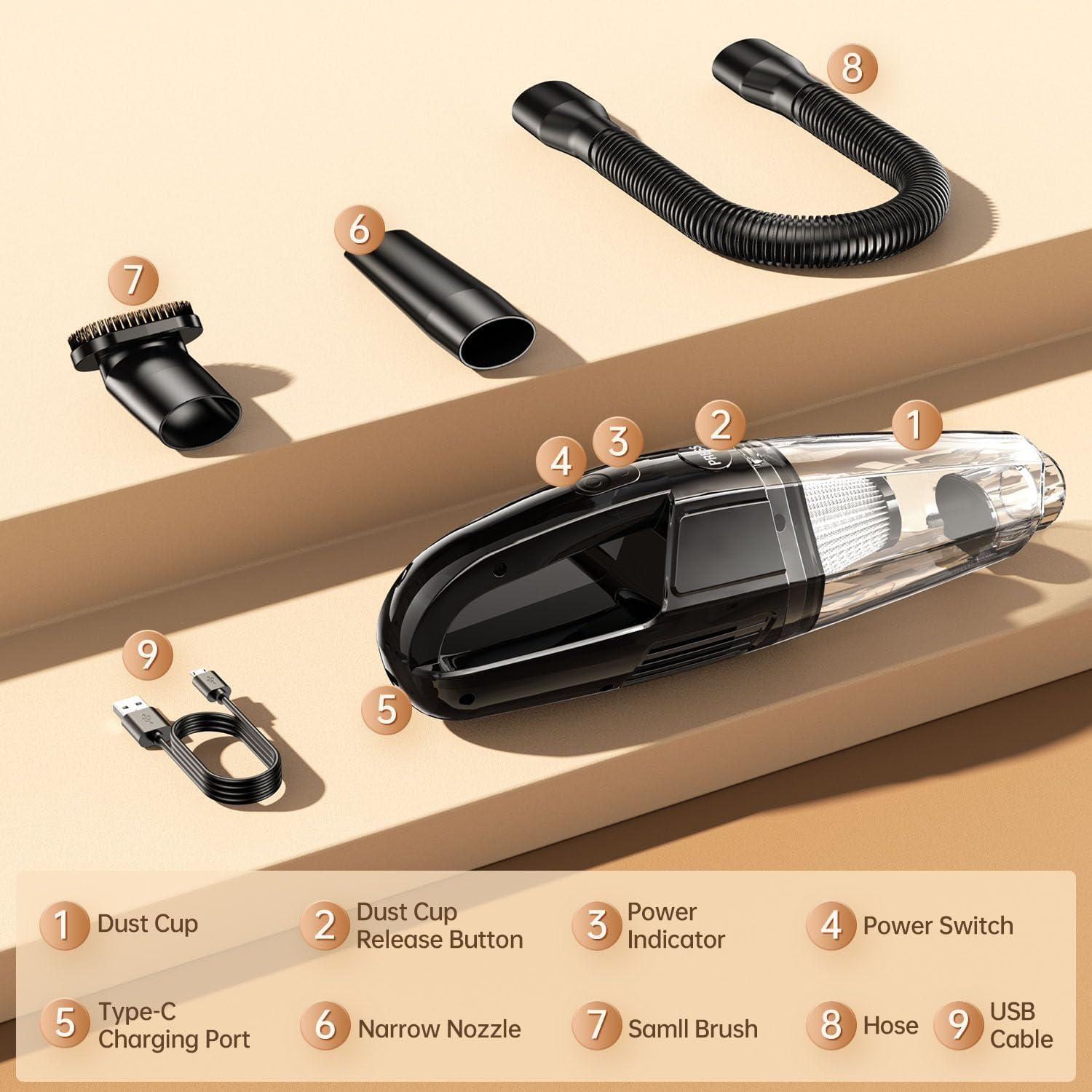 Aspiradora de Mano Inalámbrica Eguink H10 7000Pa 0.65L 25min
