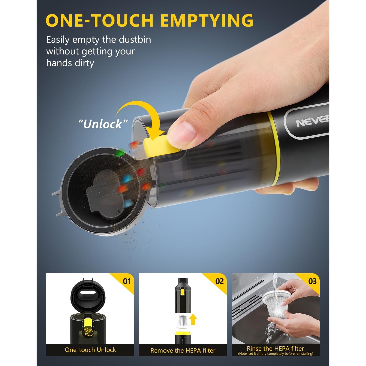 Aspiradora Portátil Inalámbrica NEVERLAND 20kPa 4 en 1