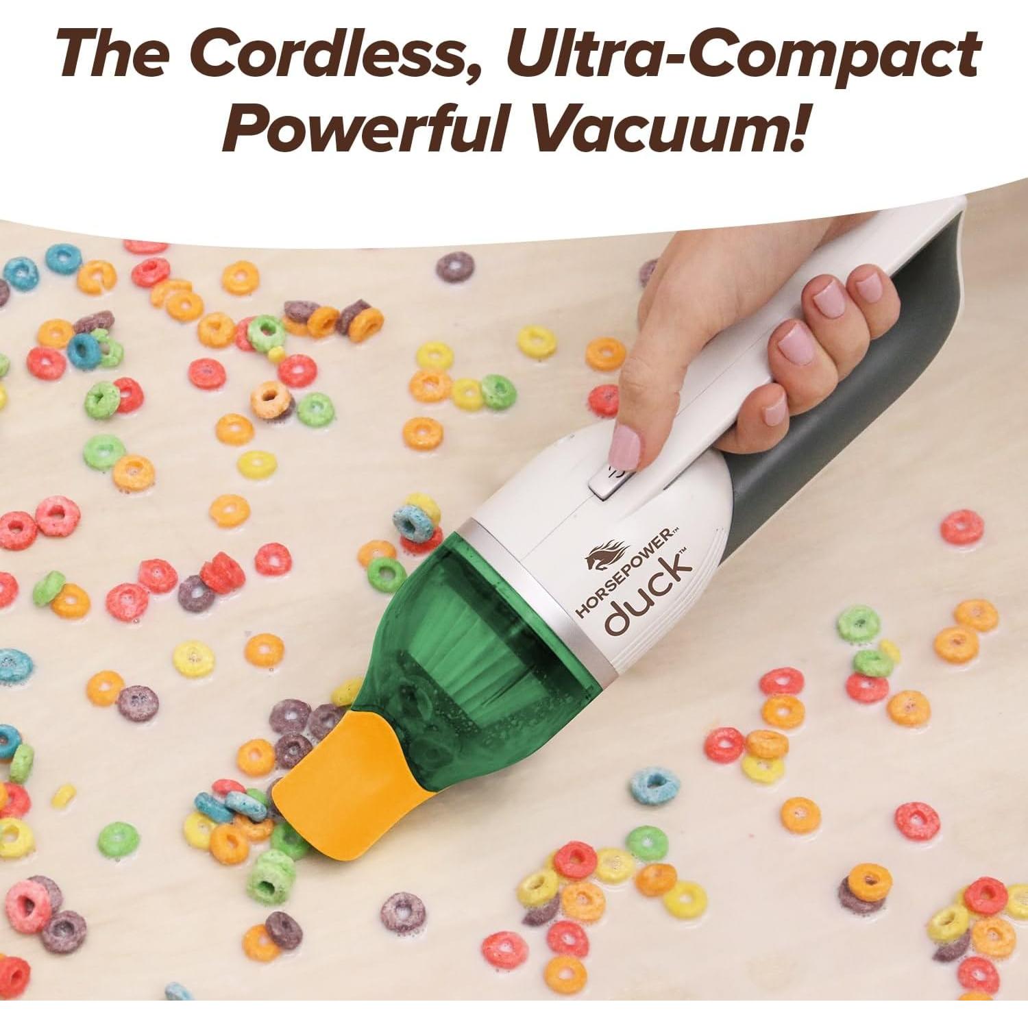 Aspiradora Inalámbrica Compacta Horsepower Duck, Fuerte Succión