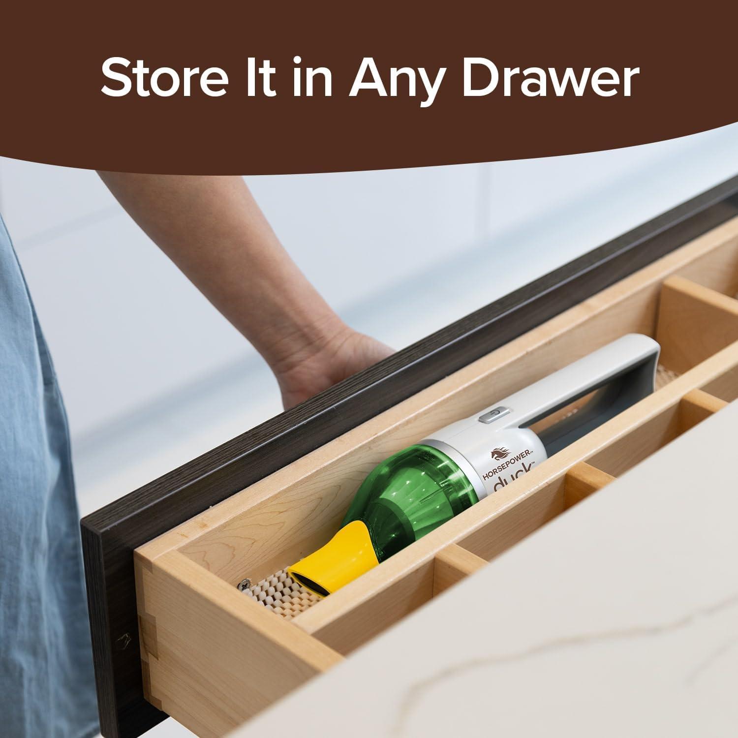 Aspiradora Inalámbrica Compacta Horsepower Duck, Fuerte Succión