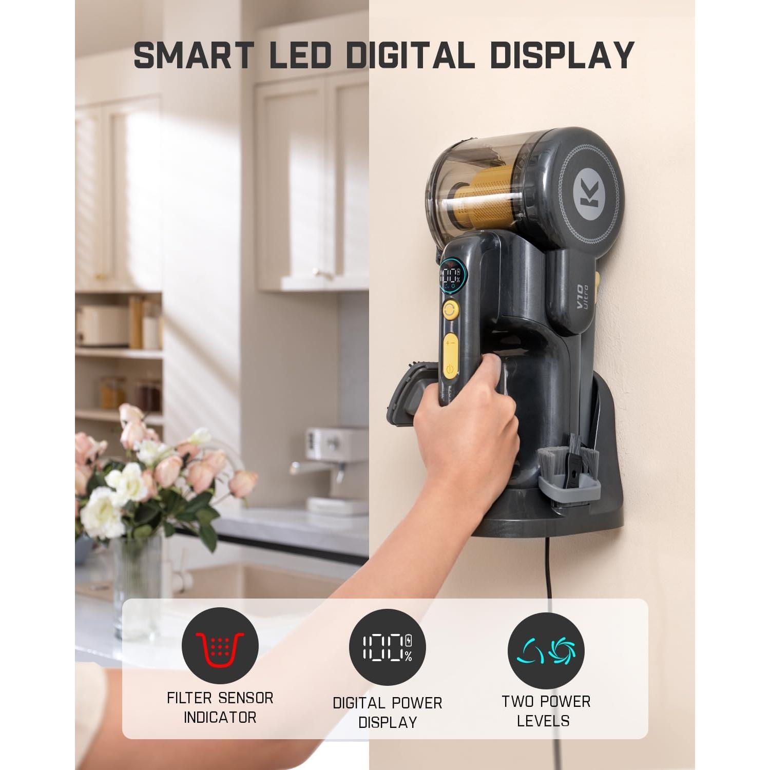 Aspiradora de Mano Fanttik Fold V10 Ultra Deluxe 17000Pa