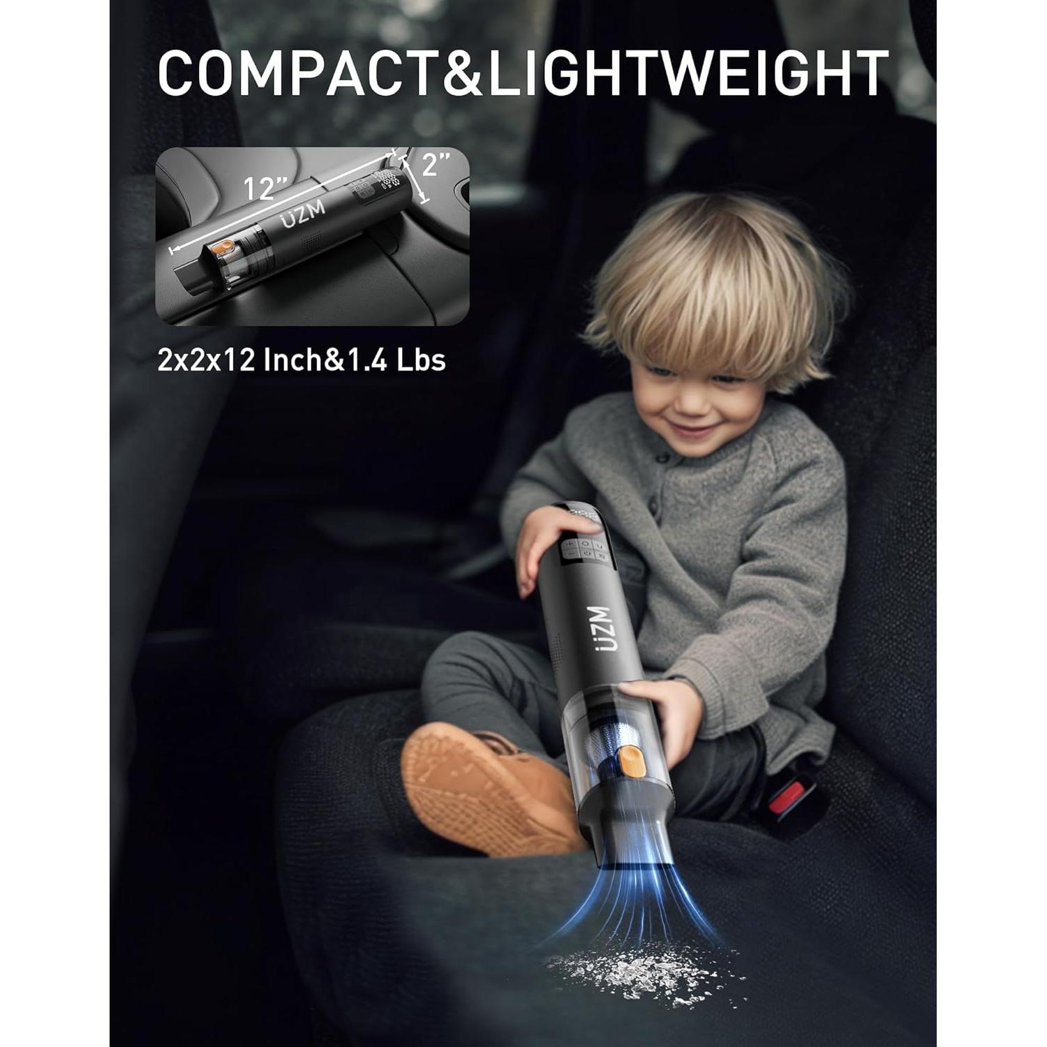 Inflador de Neumáticos y Aspiradora U-ZM UZM-U9 3 en 1 12000Pa