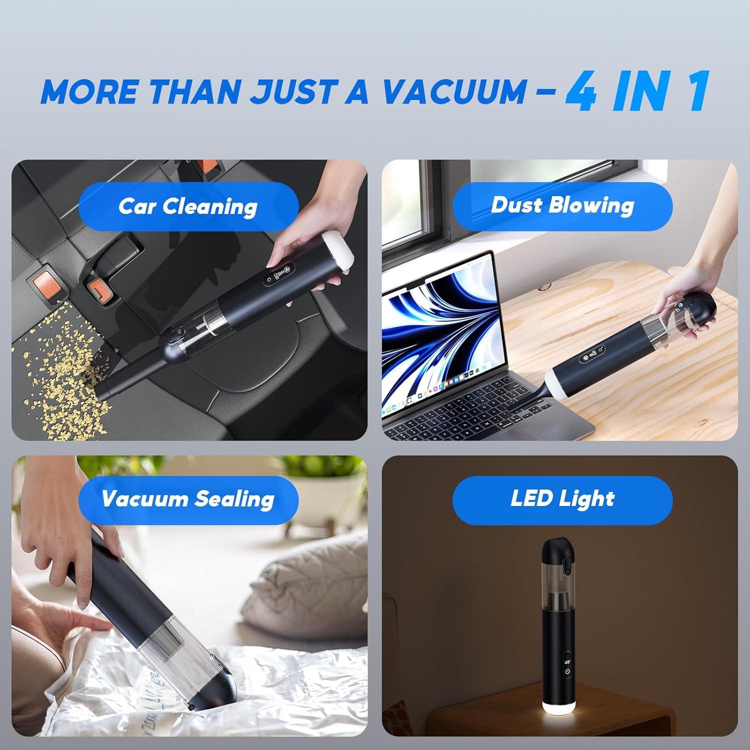 Aspiradora Portátil Inalámbrica Holyask V11S 18000PA 3 Modos