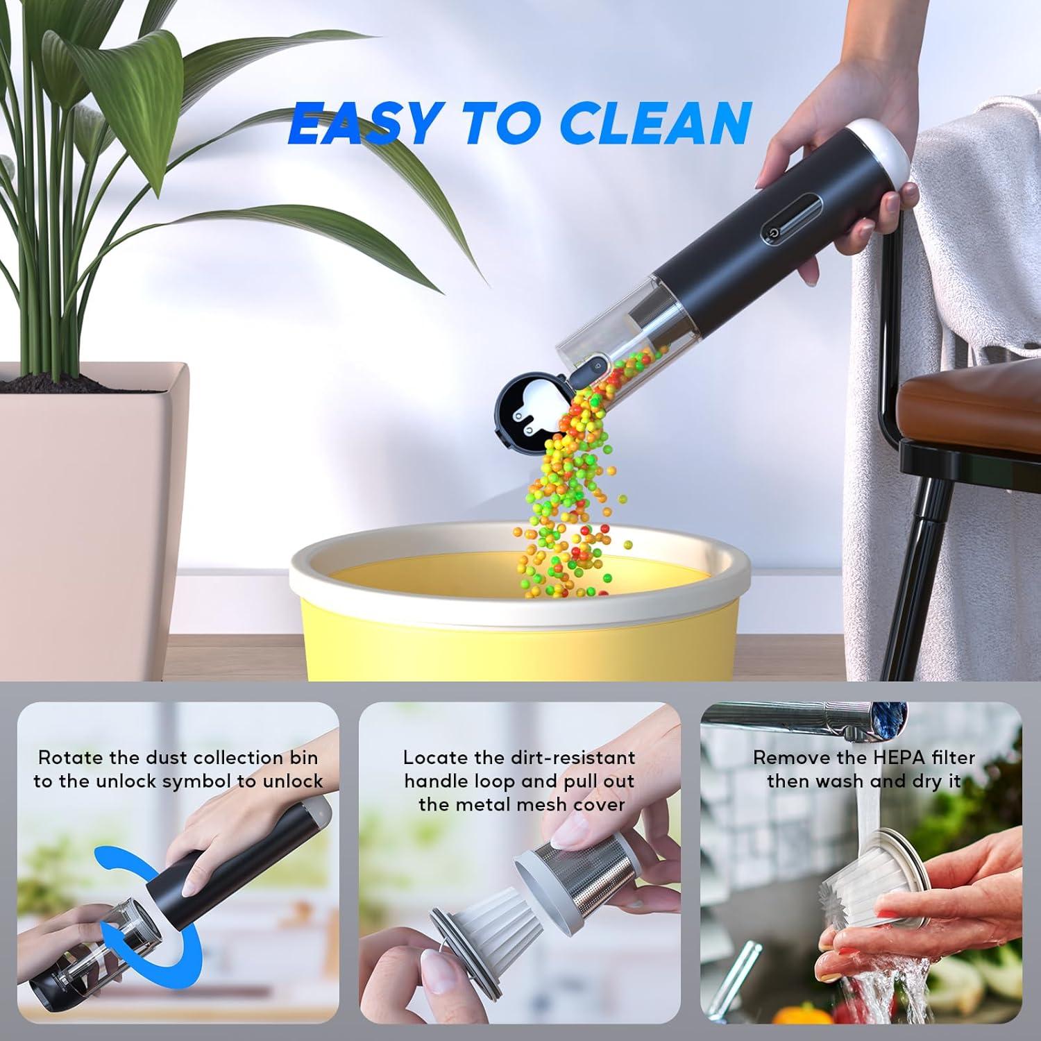 Aspiradora Portátil Inalámbrica Holyask V11S 18000PA 3 Modos