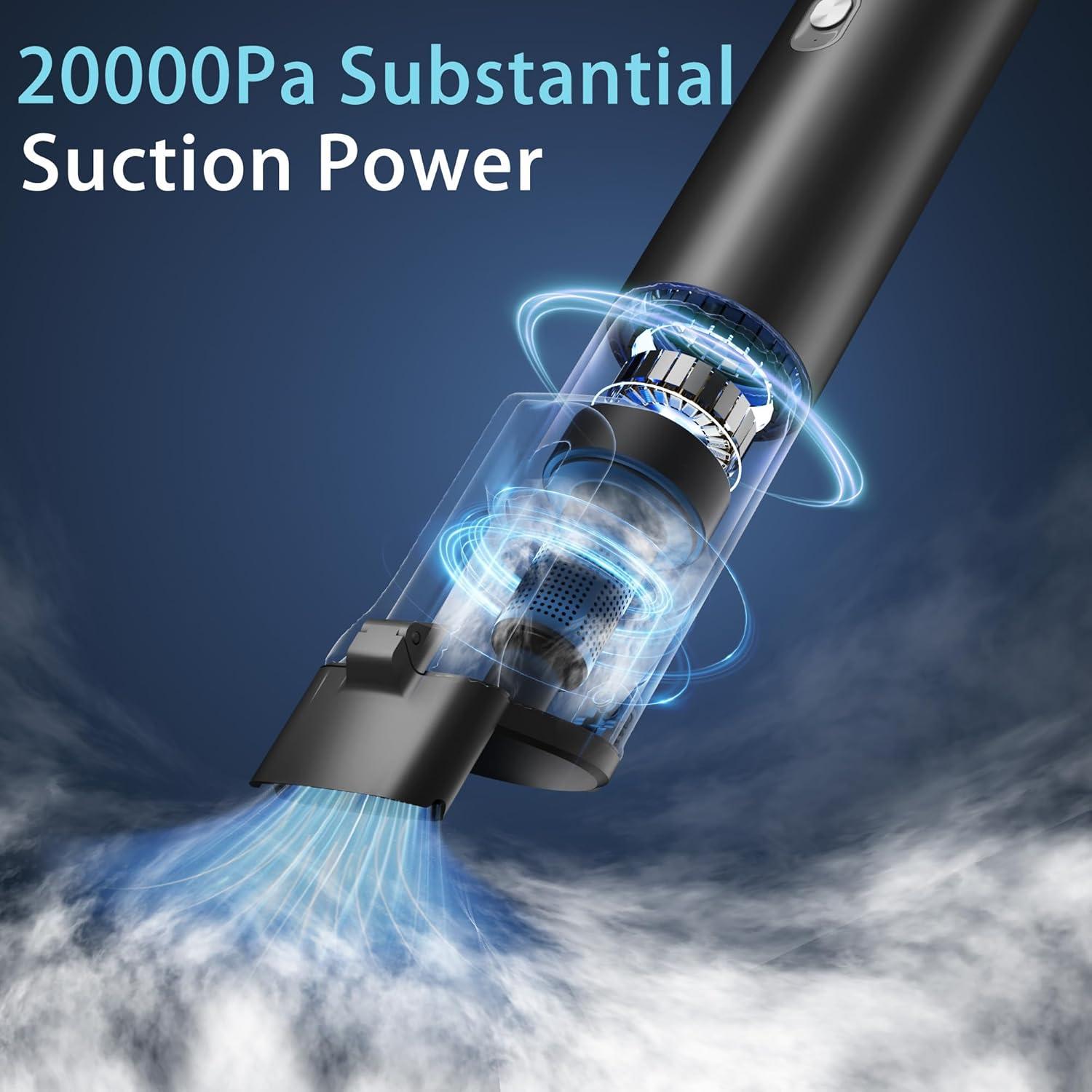 Aspiradora de Coche Portátil Hobetter VX MAX 20000Pa Inalámbrica