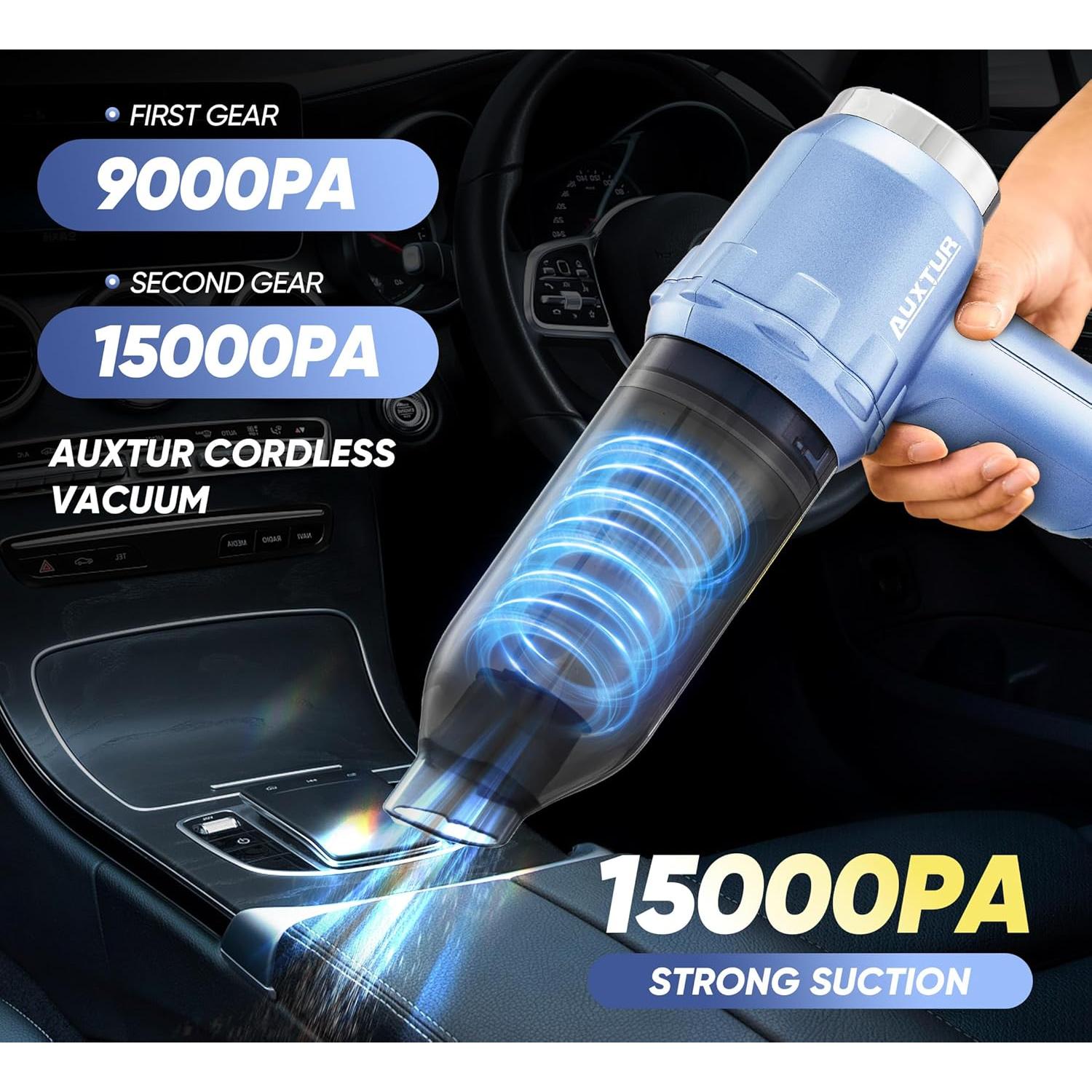 Aspiradora Portátil Inalámbrica AUXTUR 120W HEPA 200ml