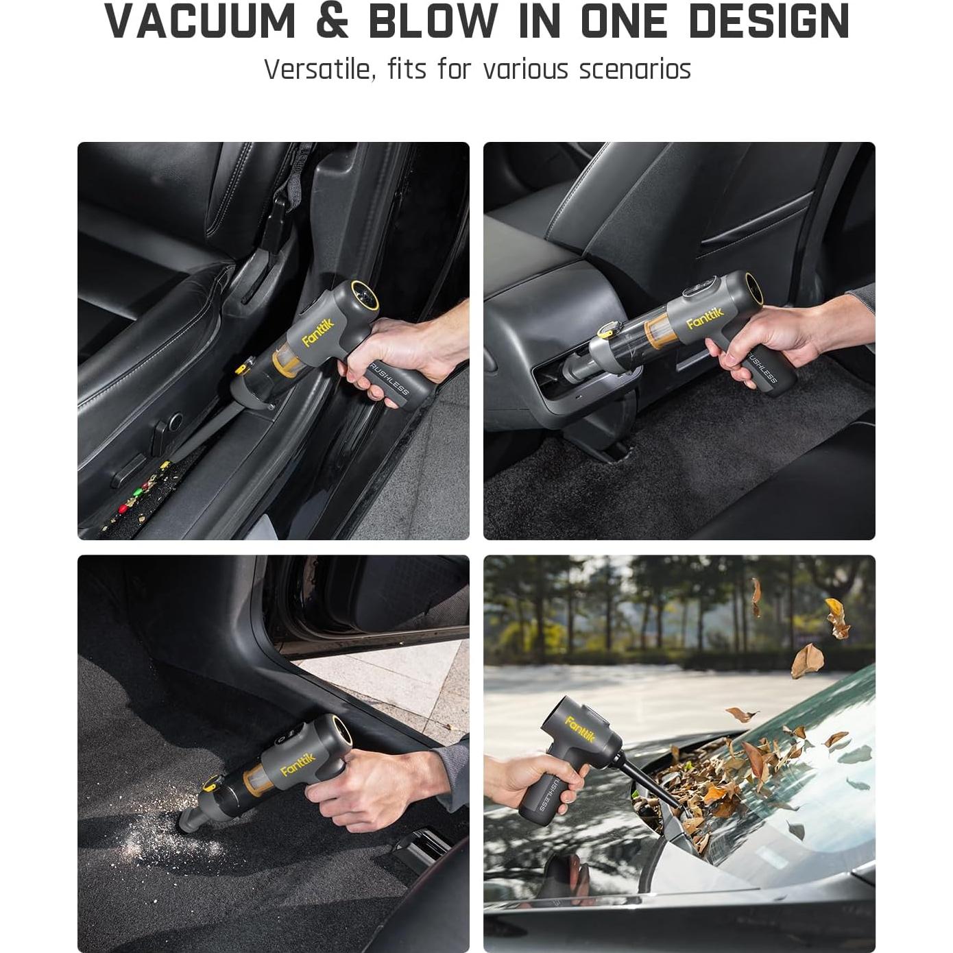 Aspiradora de Coche Fanttik Slim V9 Mix 4 en 1 Inalámbrica