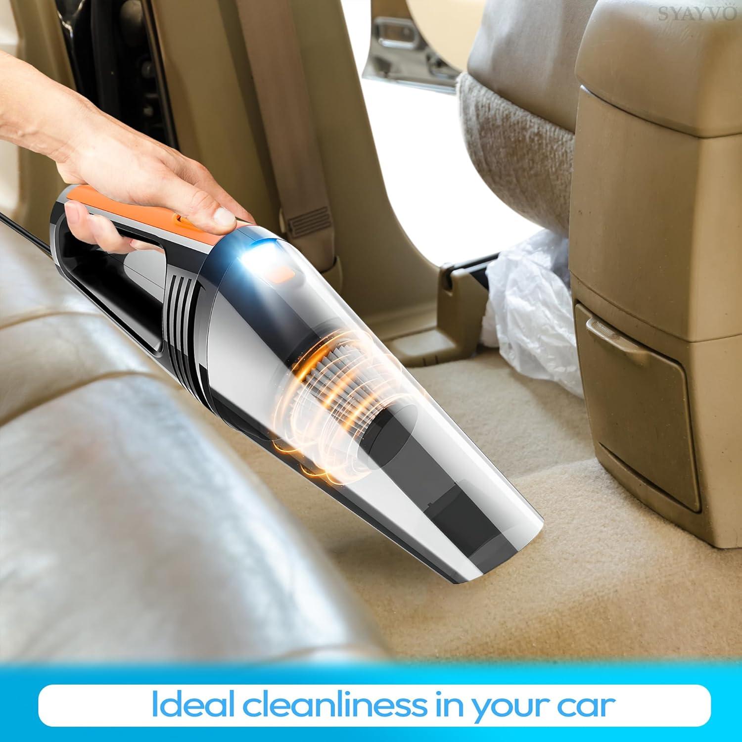Aspiradora Portátil SYAYVO VC003B 8000PA 100W con Luz LED