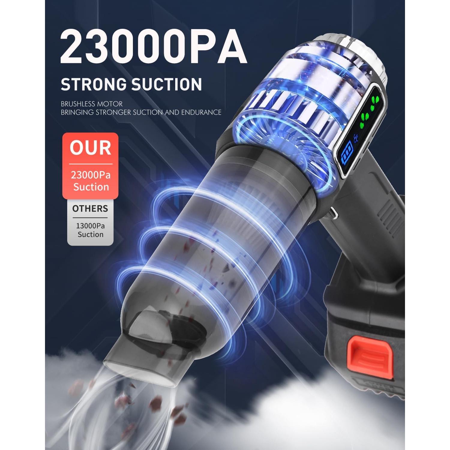 Aspiradora de Coche Quotor 23000Pa Inalámbrica Portátil