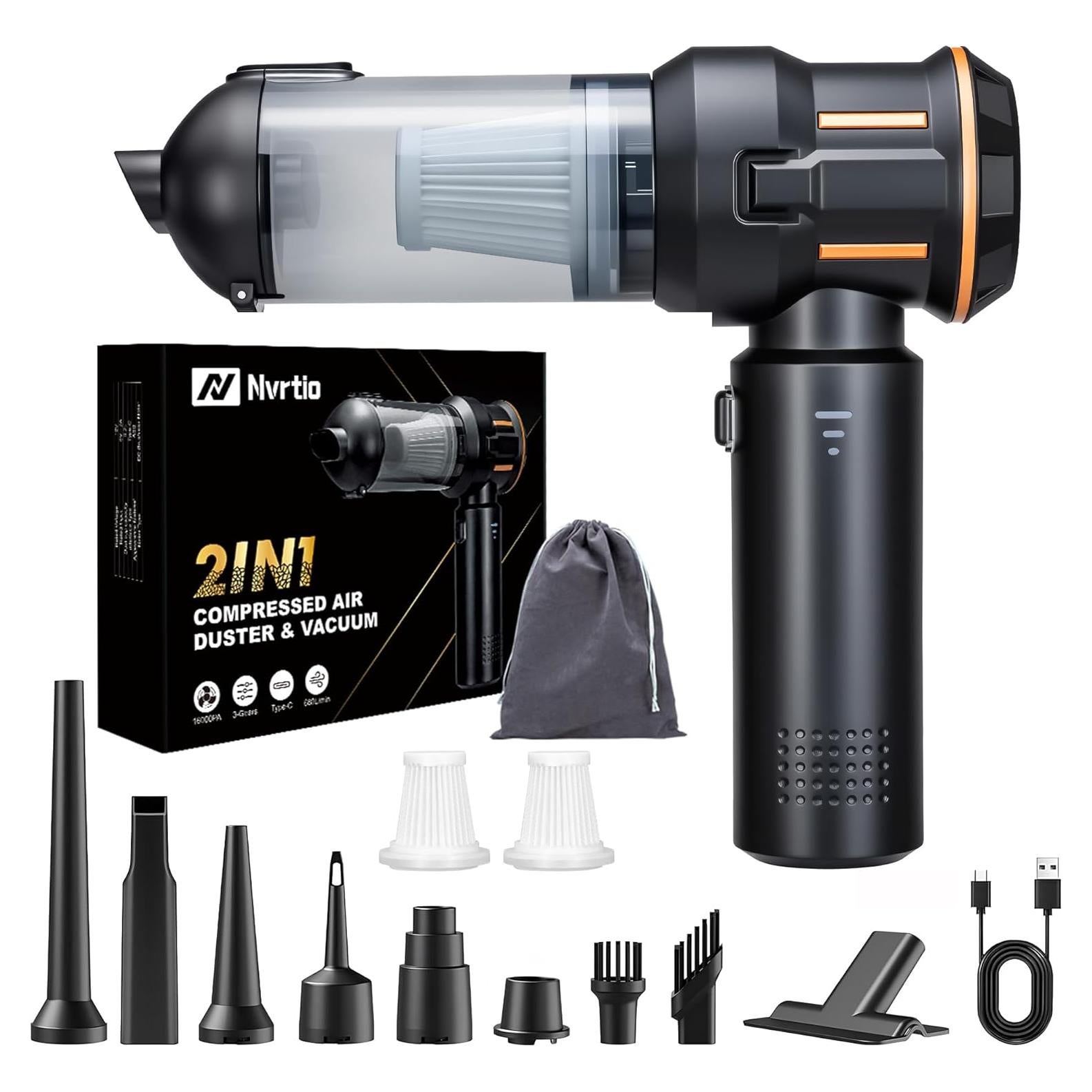 Aspiradora de Coche Inalámbrica Nvrtio CC-ZKJ-01 16KPa 4-en-1