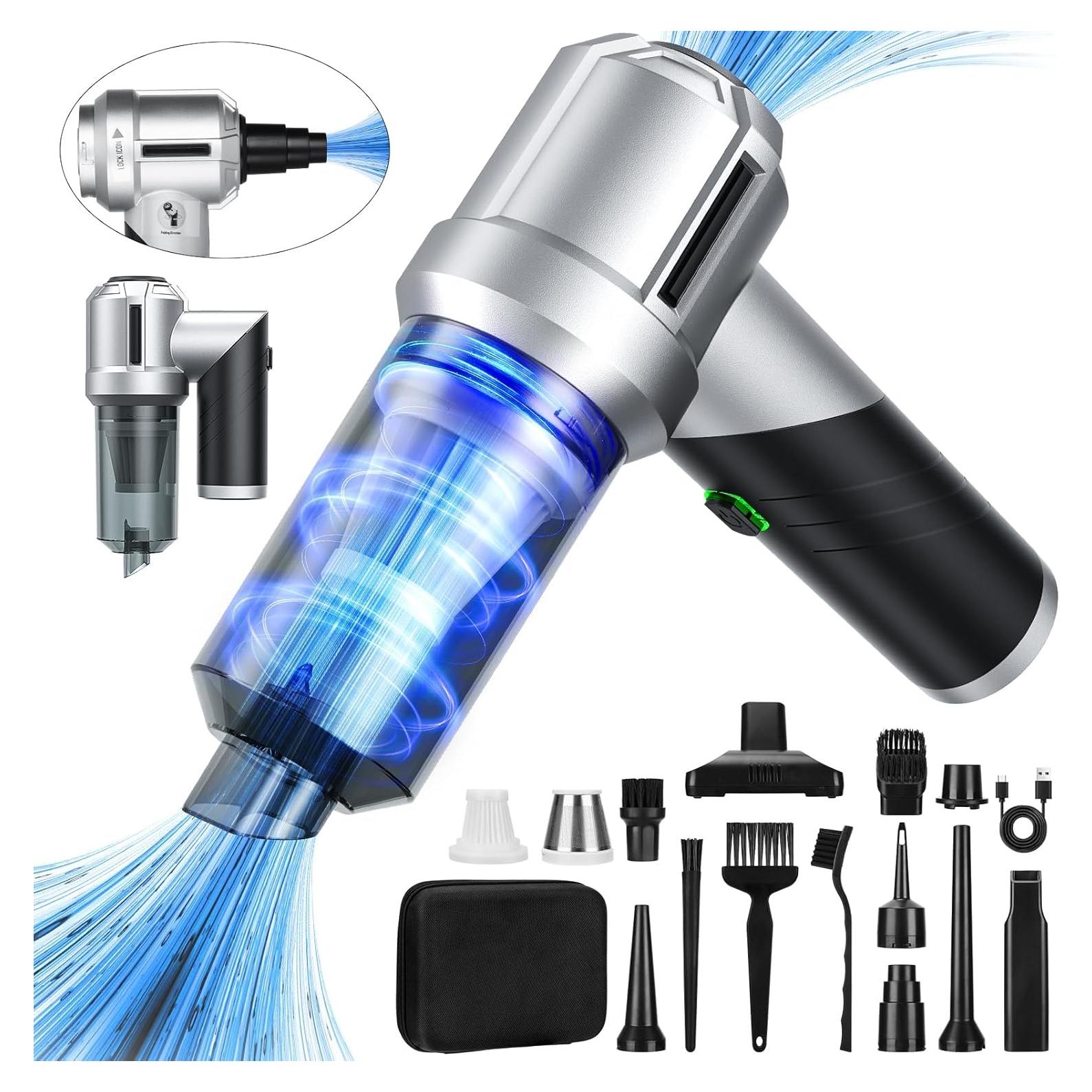 Aspiradora de Coche Portátil CHUMPOSH 18000PA Sin Cable 4 en 1