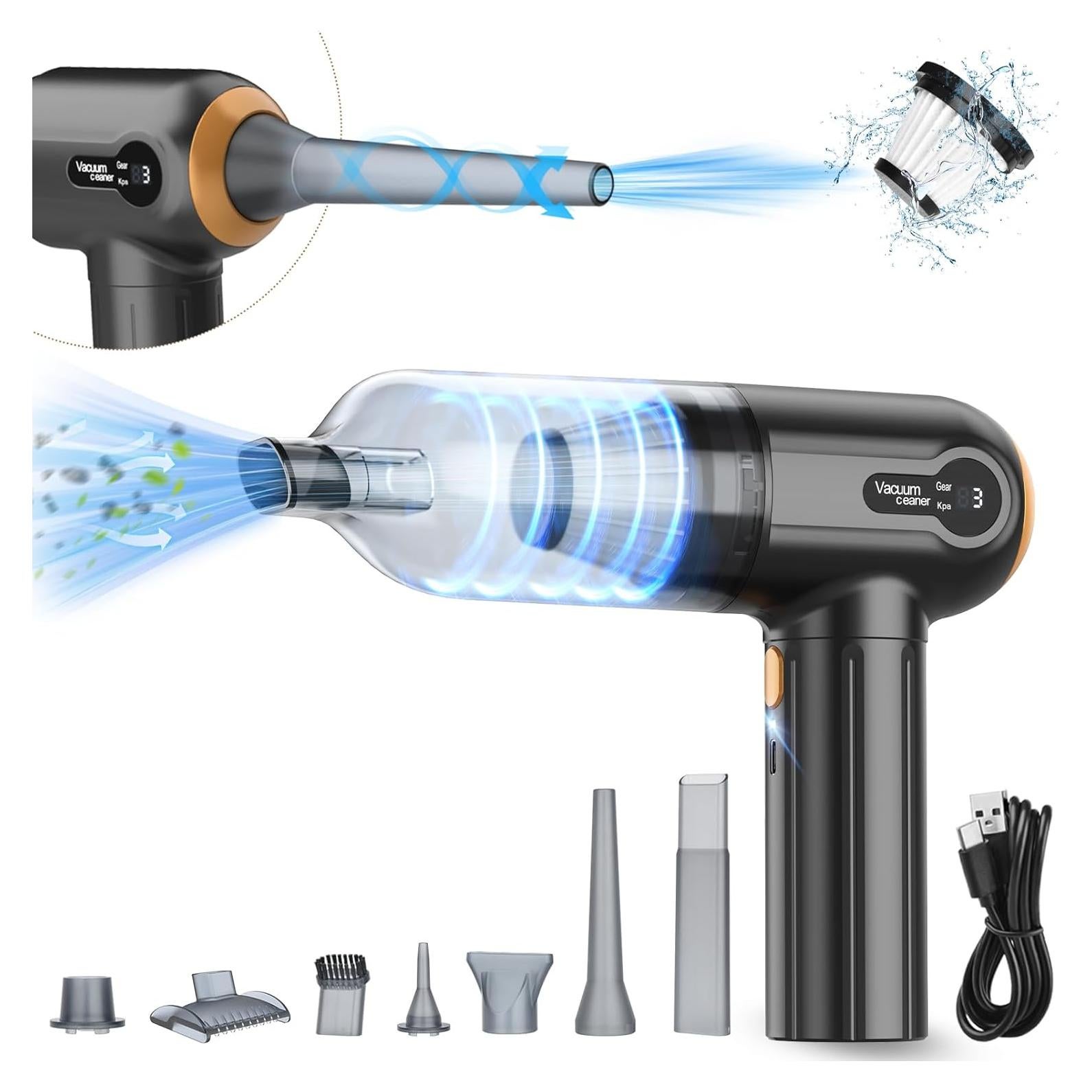 Aspiradora de Mano Inalámbrica Beautiq 15000Pa 120W